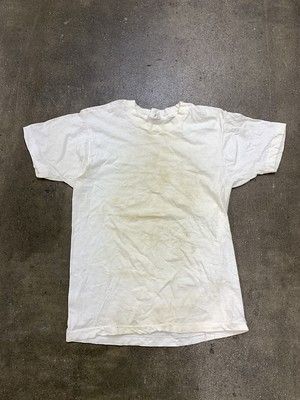 Vintage top Fruit Of The Loom White Plain Blank Tshirt Shirt Size Xl