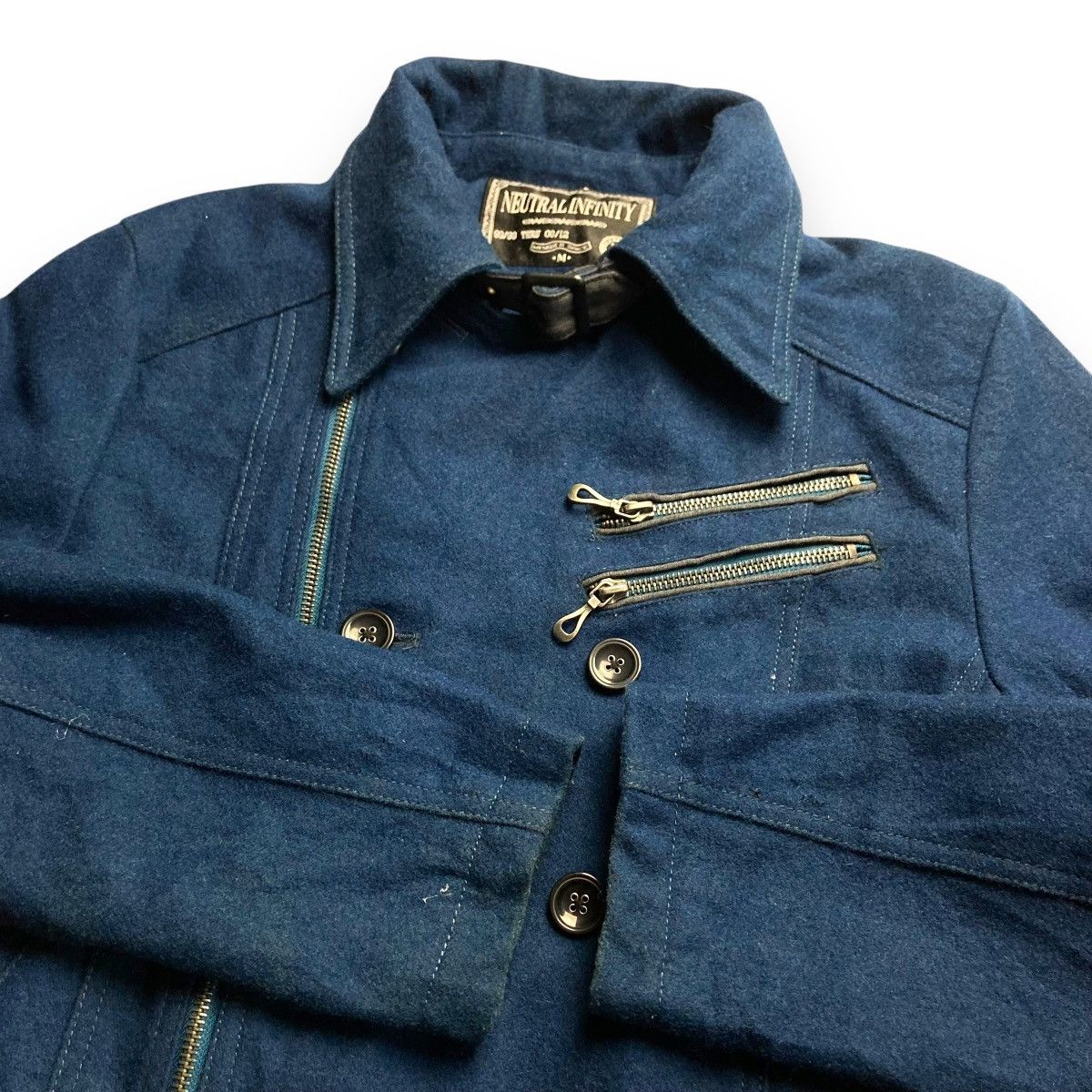 If Six Was Nine 🇯🇵 NEUTRAL INFINITY BUCKLE WAIST WOOL JACKET Size US M / EU 48-50 / 2 - 10 Thumbnail