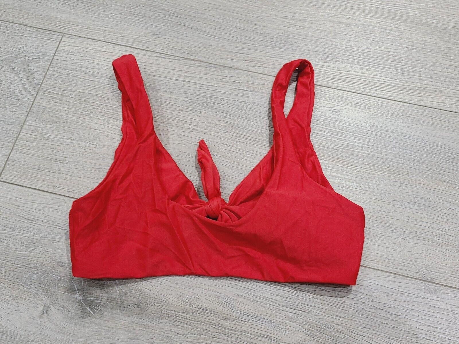 Designer Zaful Bikini Top Wide Strap Twist Front Medium 6 4th Of July Size ONE SIZE - 3 Thumbnail