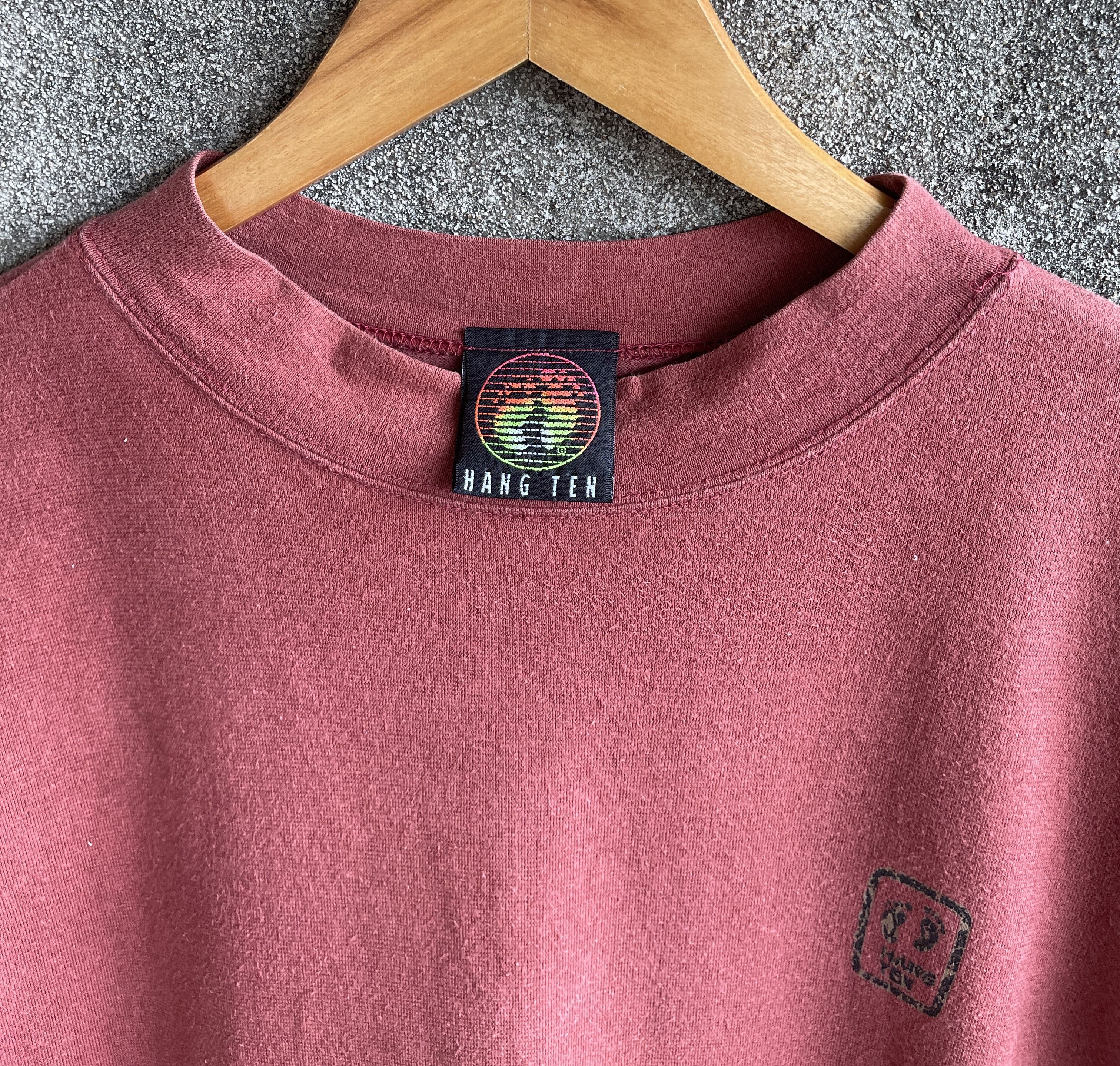 Hang Ten Vintage90s🔥Hang Ten🔥Big Logo Single Stitch Longsleeve Tshirt Size US M / EU 48-50 / 2 - 9 Thumbnail
