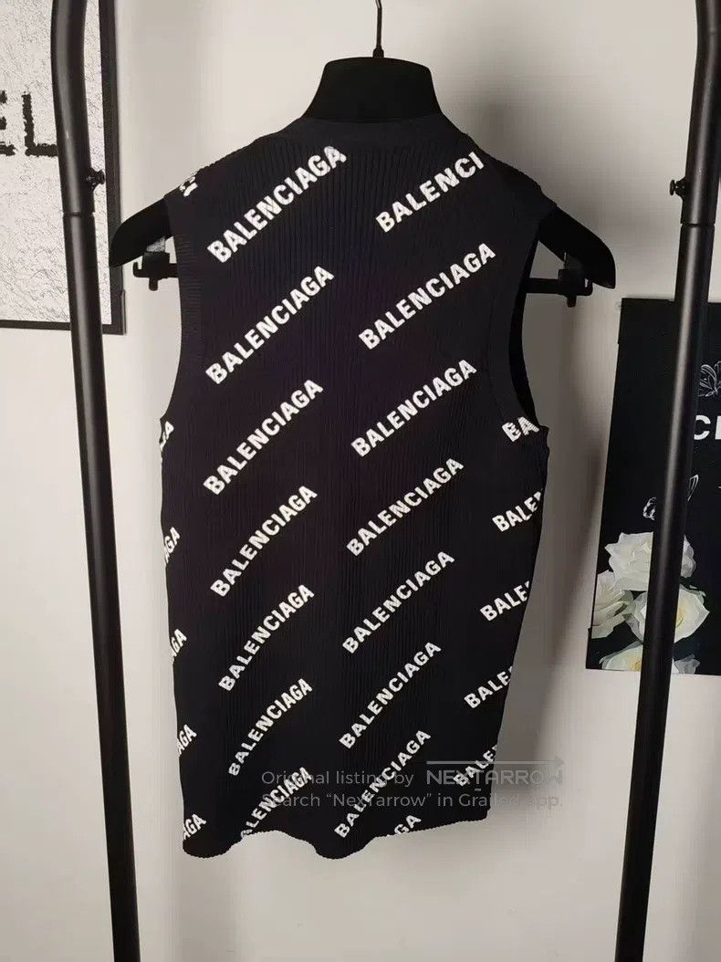 Balenciaga Balenciaga Knitted full-print vest Size M / US 6-8 / IT 42-44 - 2 Thumbnail