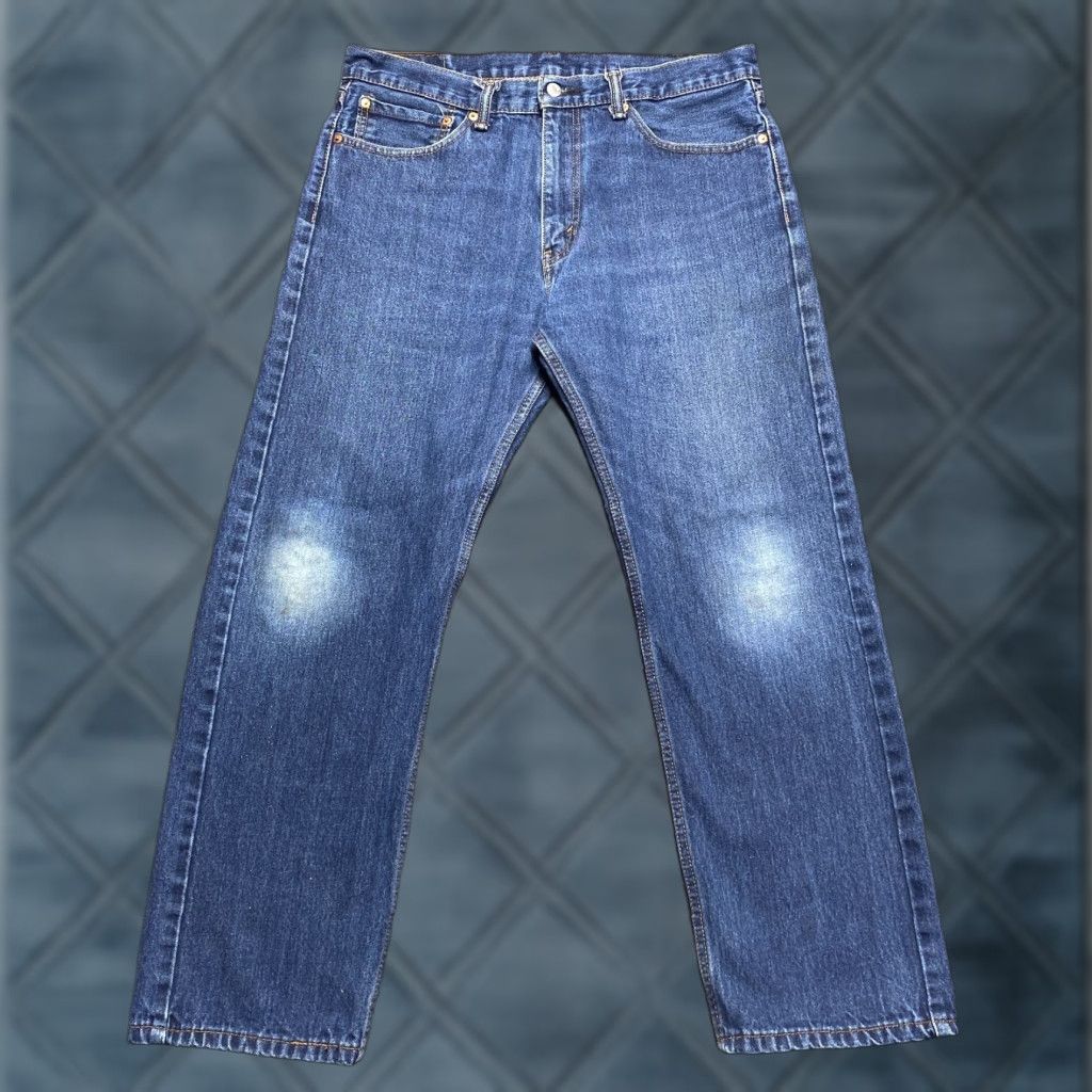 Levi's Levi's 505 Regular Fit Jeans Mens 36x30 Blue Medium Wash Straight Leg Denim Size US 36 / EU 52 - 1 Thumbnail