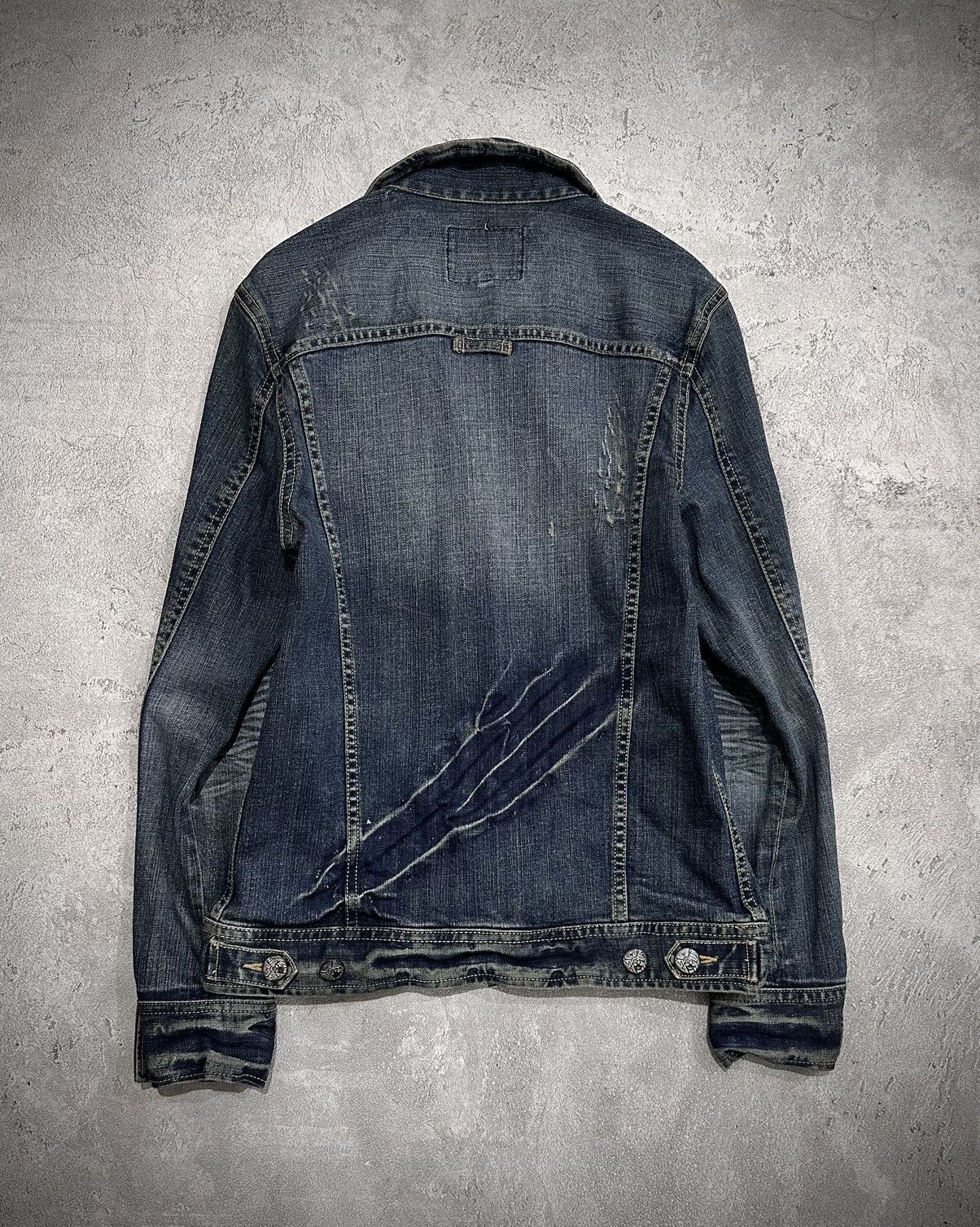 JACKROSE Jackrose Damaged Denim Biker Jacket Size US M / EU 48-50 / 2 - 6 Thumbnail