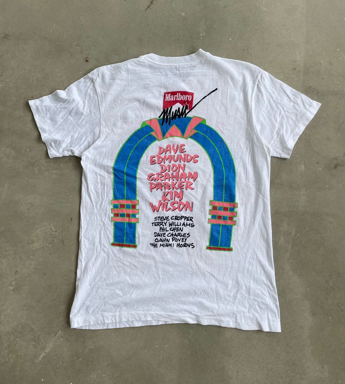 Vintage VINTAGE DAVE EDMUNDS CONCERT T SHIRT Size US M / EU 48-50 / 2 - 1 Thumbnail