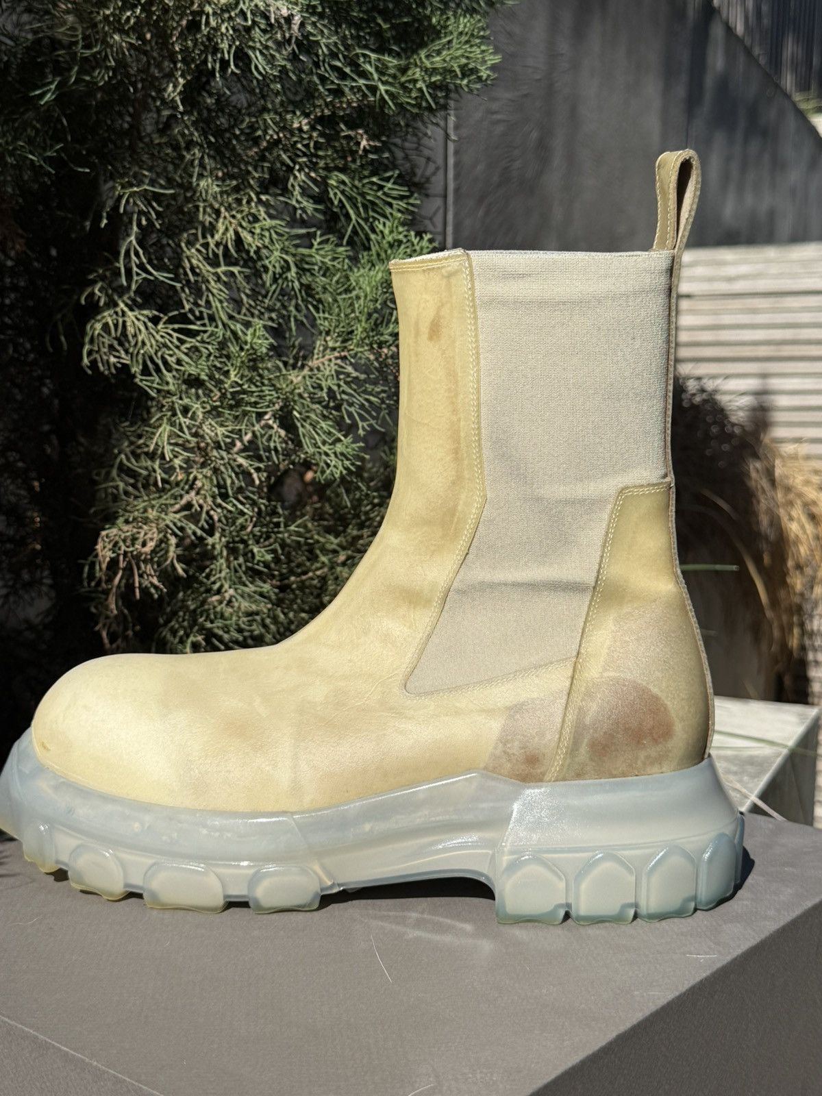 Rick Owens Apparition Leather Beatle Bozo Tractor Boots Size US 11 / EU 44 - 9 Thumbnail
