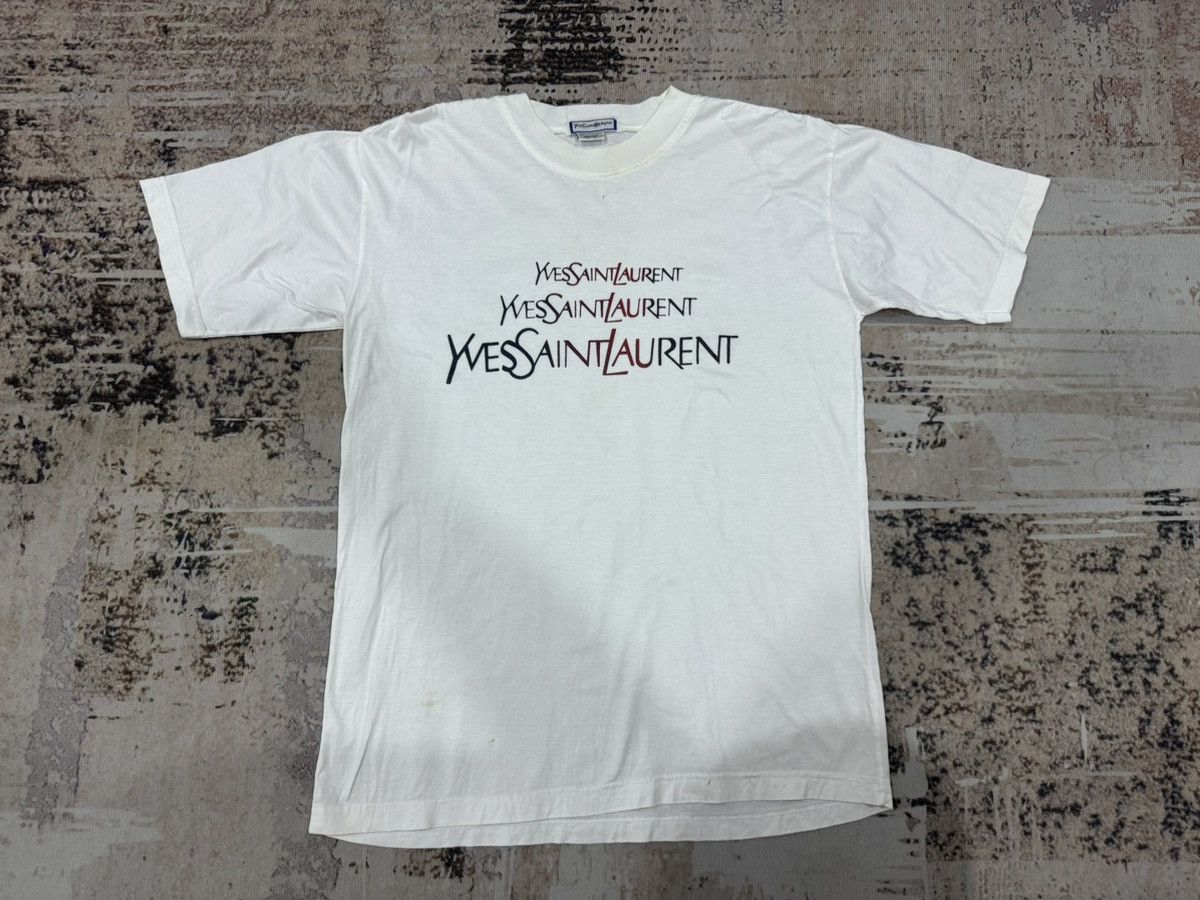 If Six Was Nine YvesSAimtLauren - vintage YSL spell out tee Size US M / EU 48-50 / 2 - 1 Thumbnail