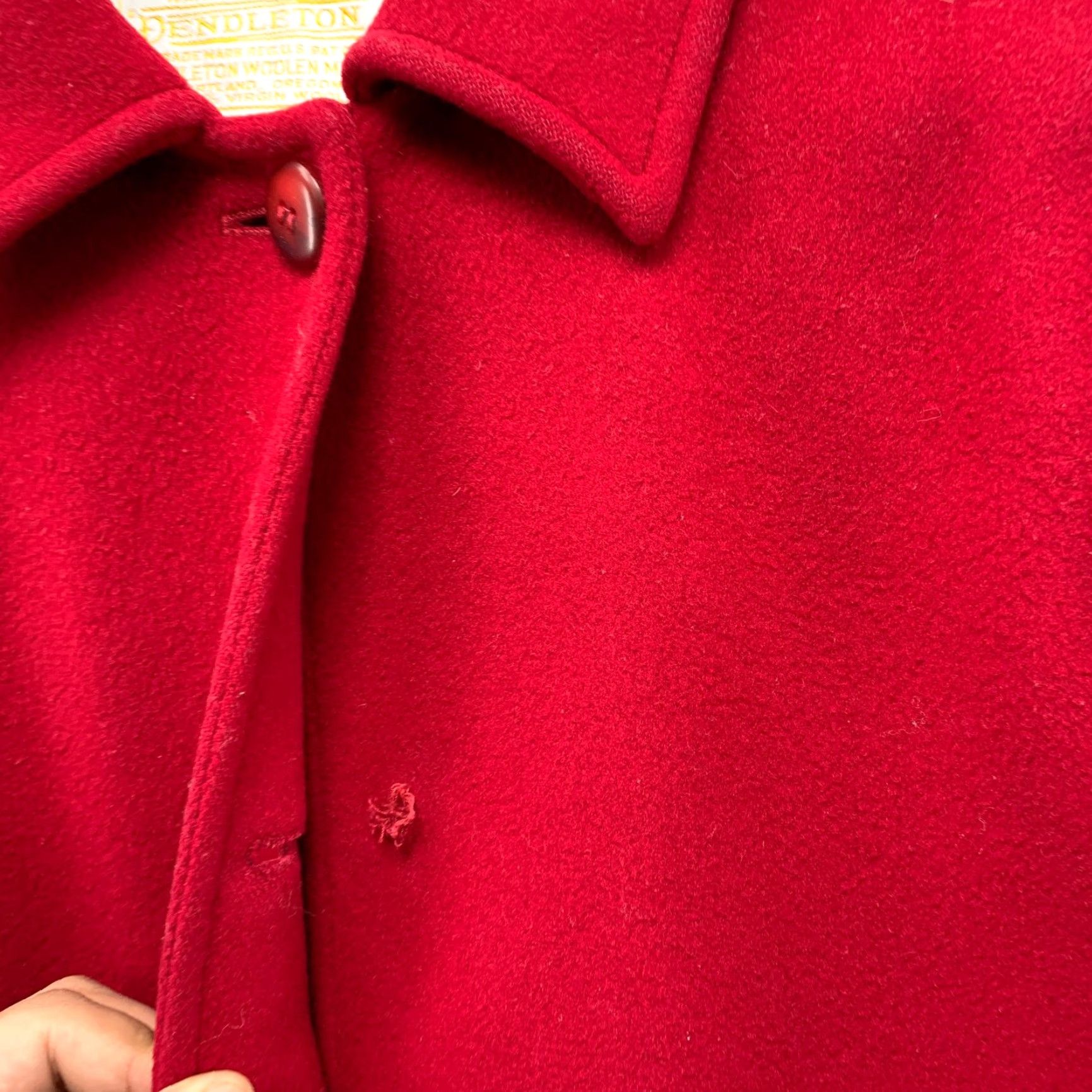 Pendleton VINTAGE Pendleton Wool Coat Womens Size 8 Long Red 70s Overcoat Usa 22.5x37 Size M / US 6-8 / IT 42-44 - 5 Thumbnail