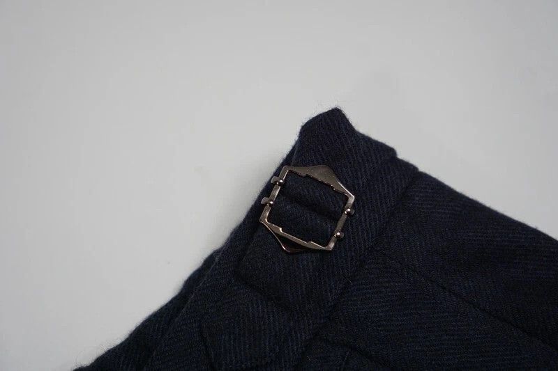 Suitsupply Men Suitsupply Ames Pleat SA Trousers Flannel Navy US38S Size 38S - 3 Thumbnail
