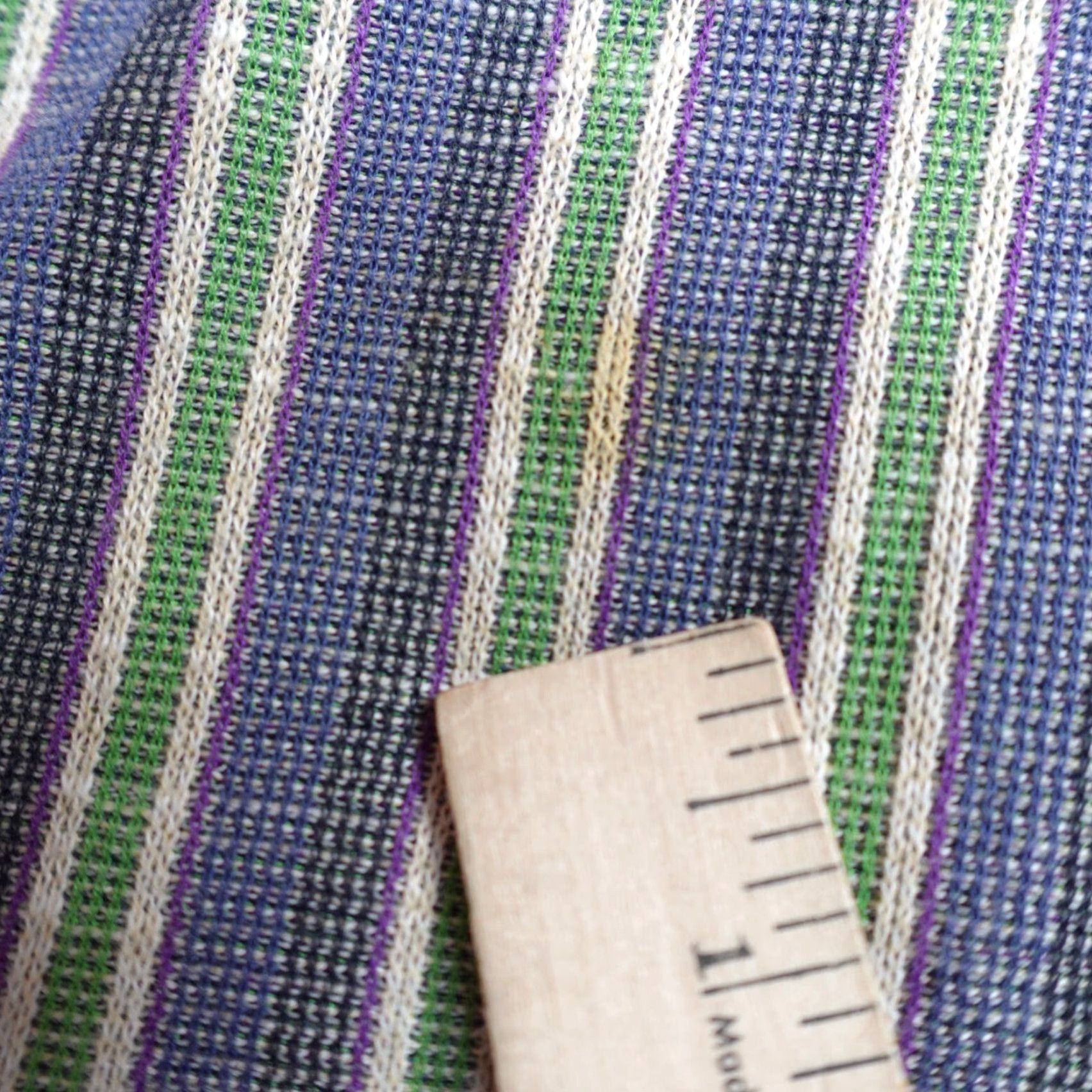 Vintage Atlein Sweater Cardigan Blue Striped 8 Long Sleeve Knit Cotton Blend Women's Made in France 8 Regular Women Size M / US 6-8 / IT 42-44 - 3 Thumbnail