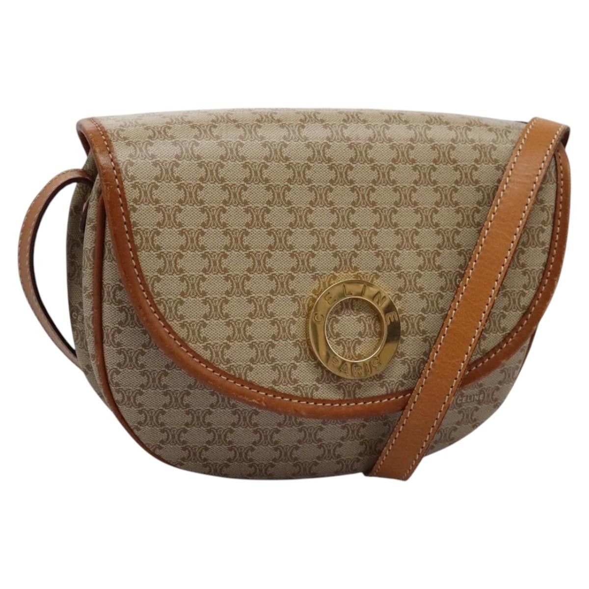 Celine Celine Vintage Macadam Shoulder Bag Canvas and Leather Size ONE SIZE - 1 Thumbnail