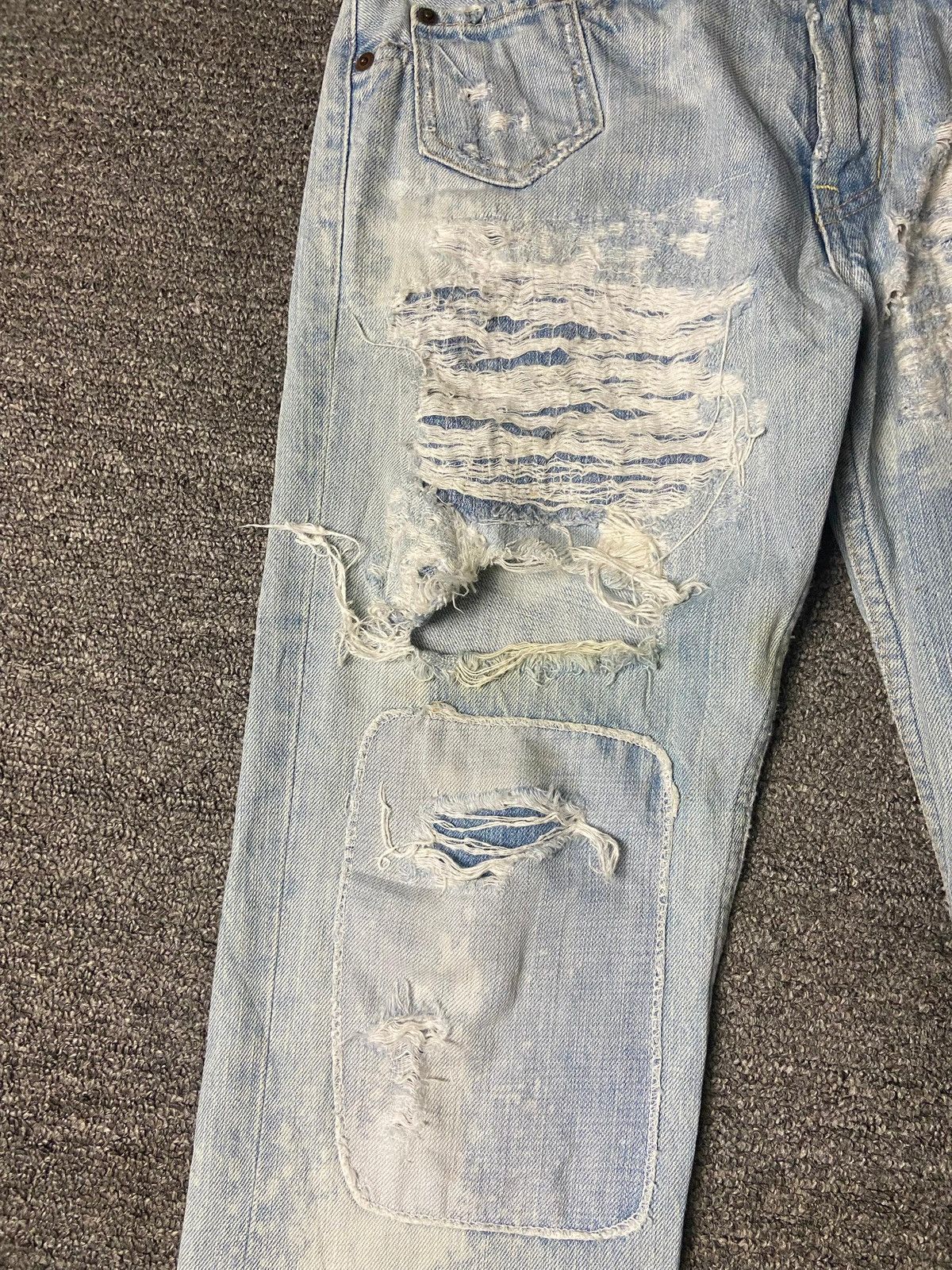 Japanese Brand RNA Brand Punk Distressed Denim Ripped Jeans (165) Size US 33 - 14 Thumbnail