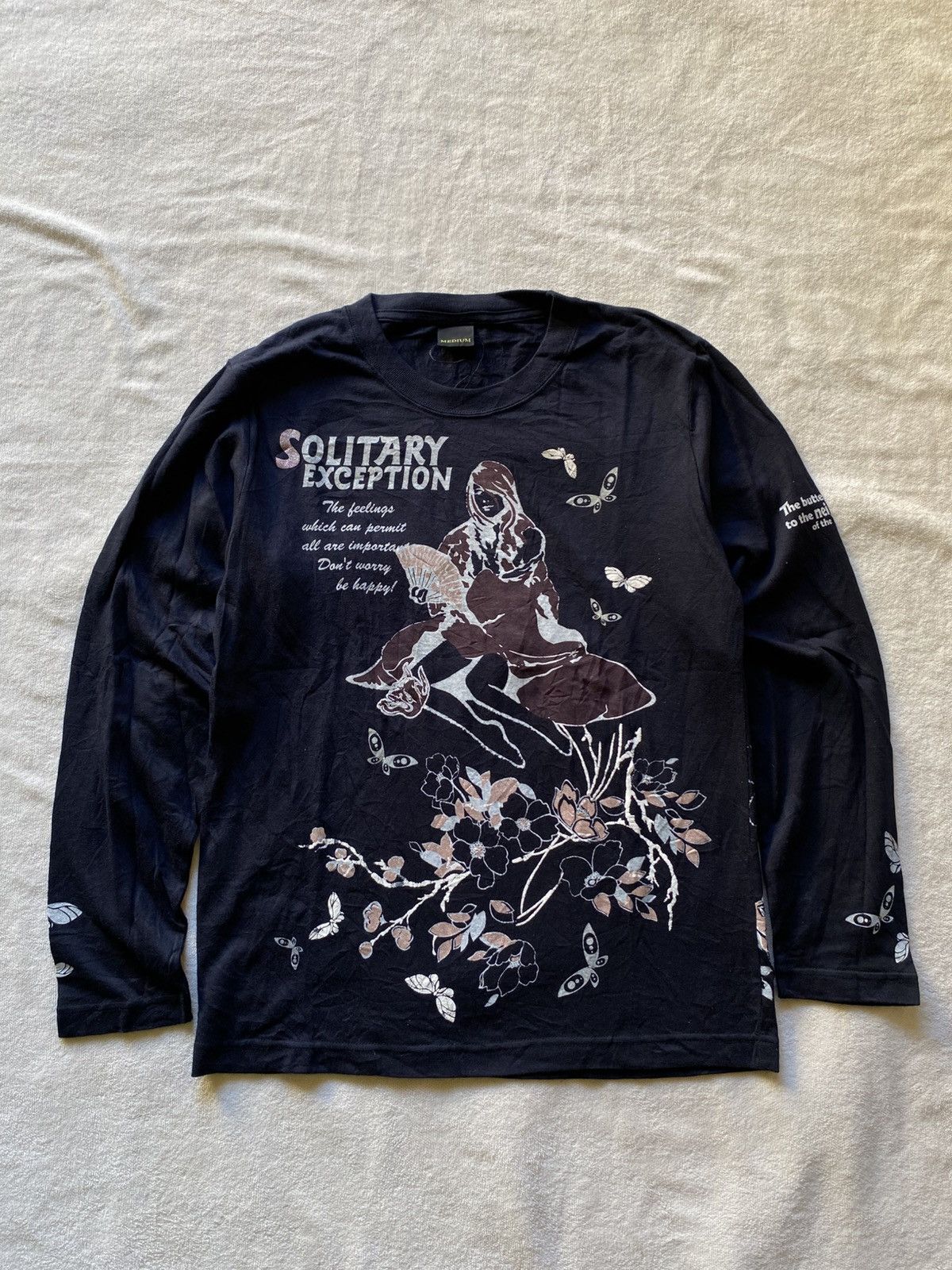 Japanese Brand Japanese Brand Solitary Exception Longsleeve Tshirt Size US M / EU 48-50 / 2 - 1 Thumbnail