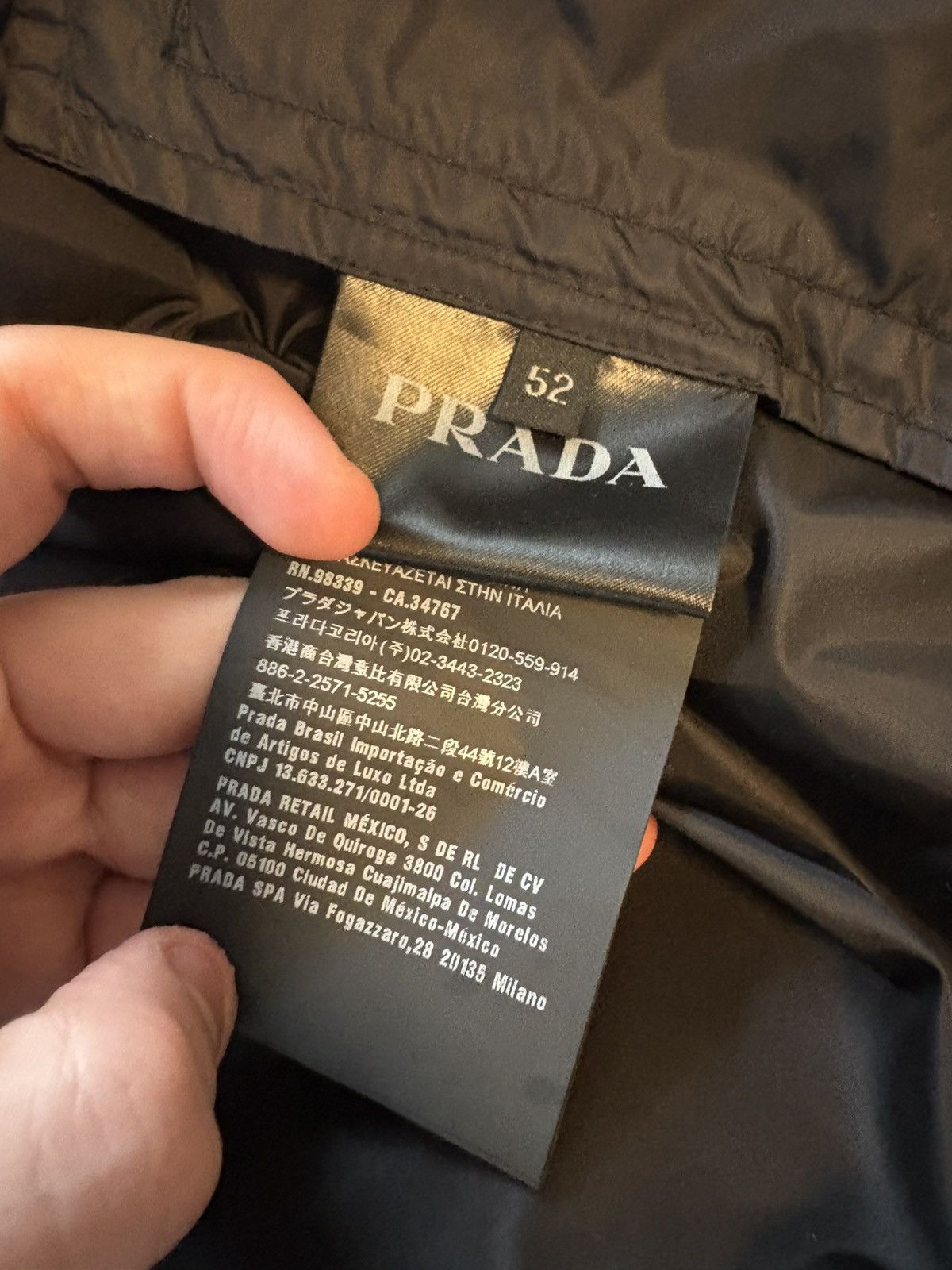 Prada Prada 2017 Black Light Nylon Rubber Patch Jacket Striped Size US L / EU 52-54 / 3 - 4 Thumbnail