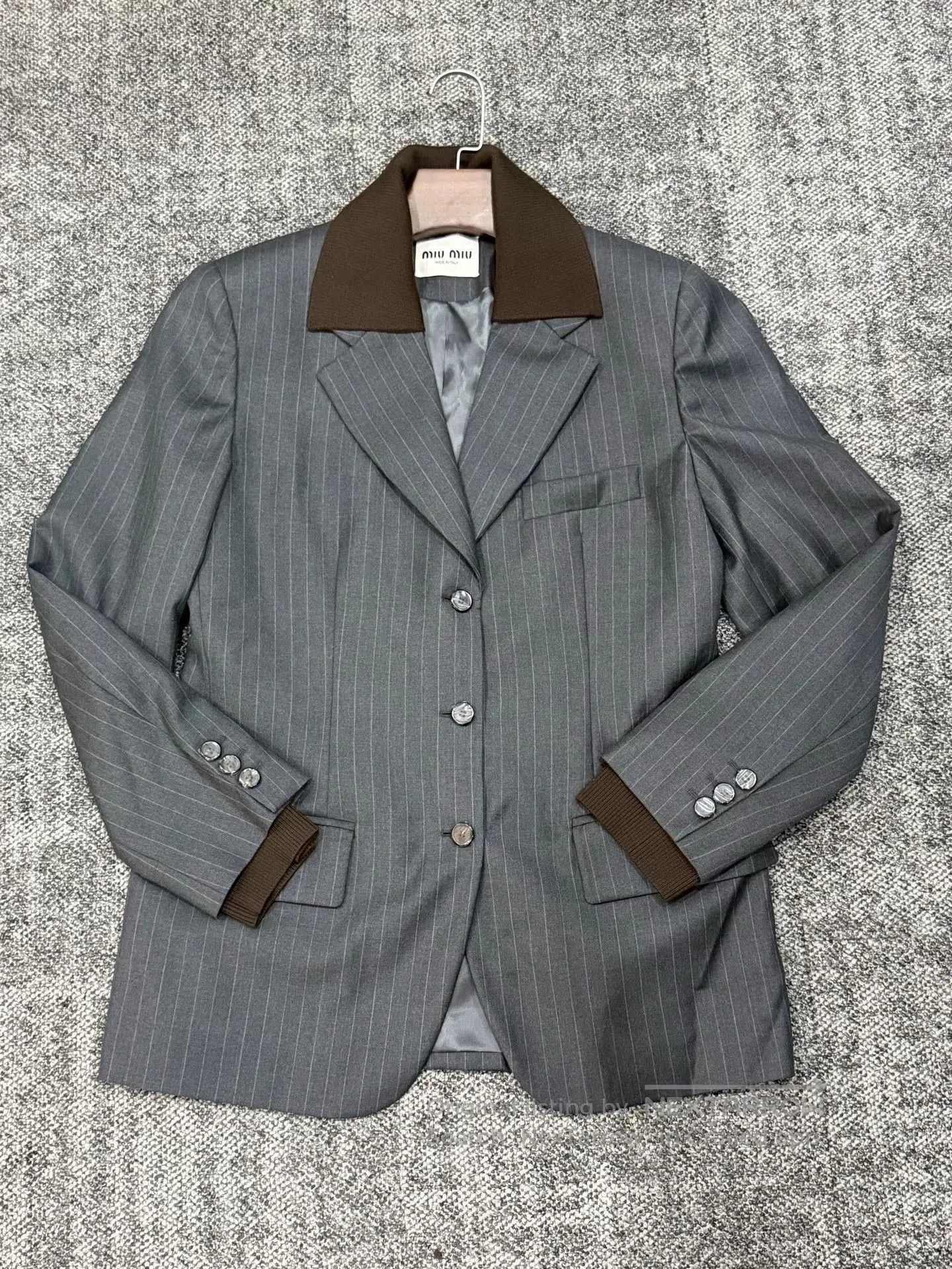 Miu Miu Size 40 Striped Coat.