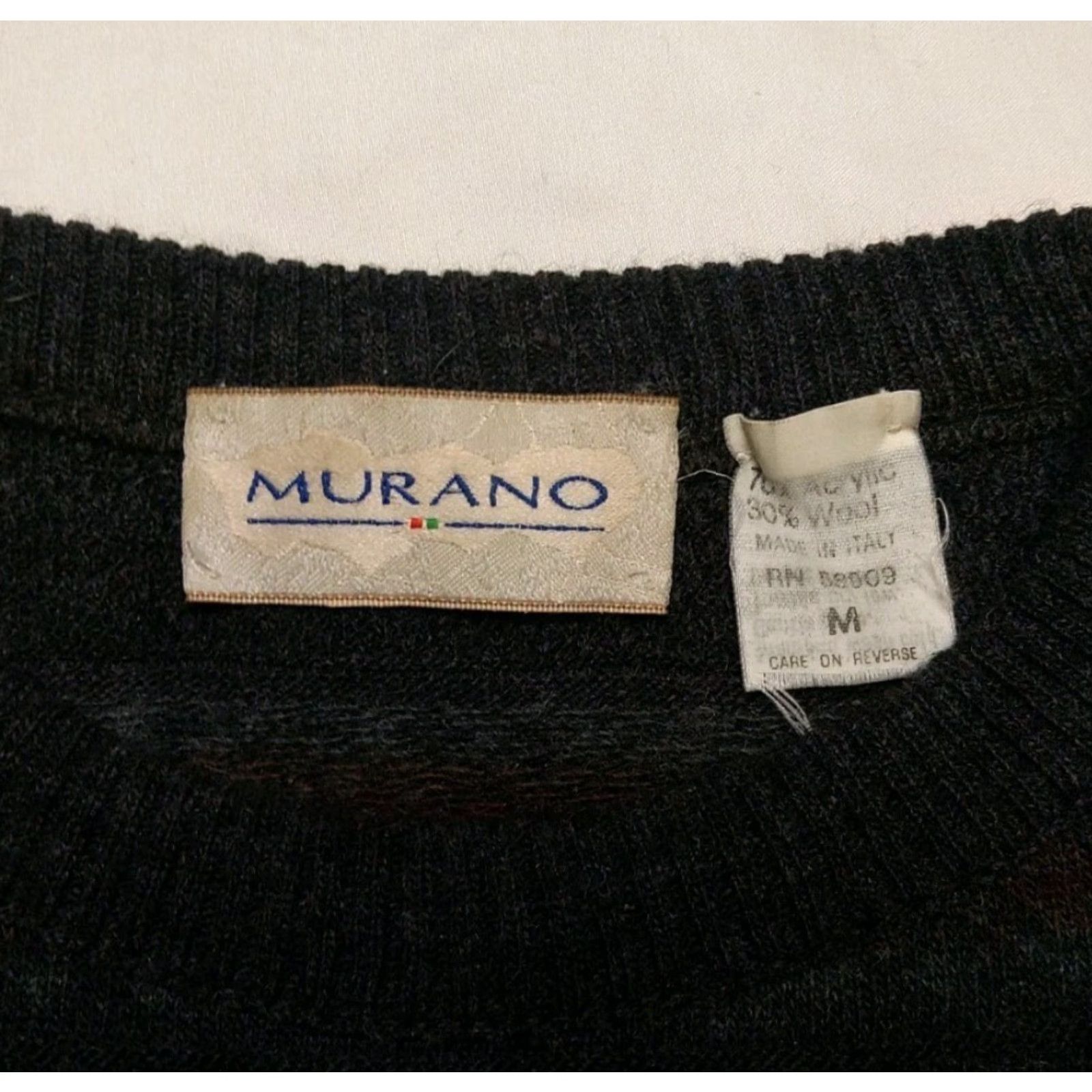 Murano Murano Men Sweater 90s VTG Wool Blend Henley Knit Plaid Multicolor M Size US M / EU 48-50 / 2 - 6 Thumbnail