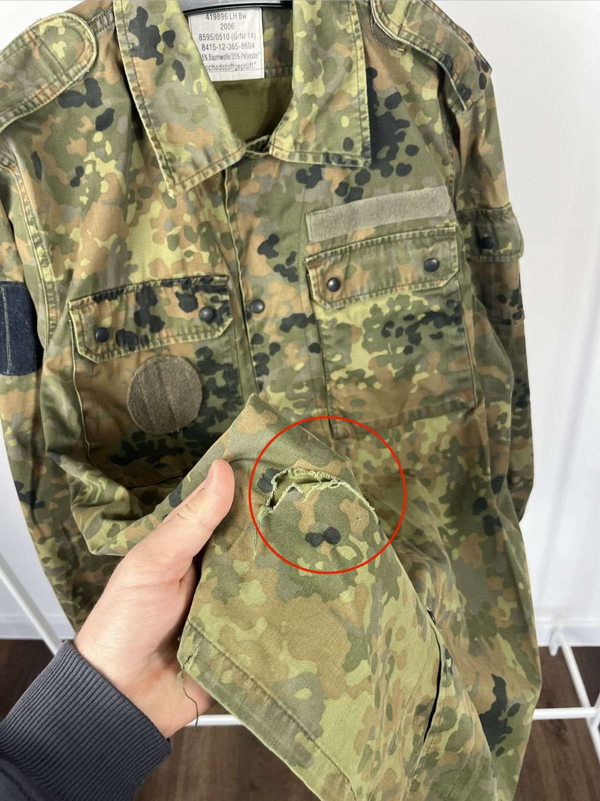 Other German Army Jacket Military Camo 2006 Combat Shirt Coat Size US XL / EU 56 / 4 - 7 Thumbnail