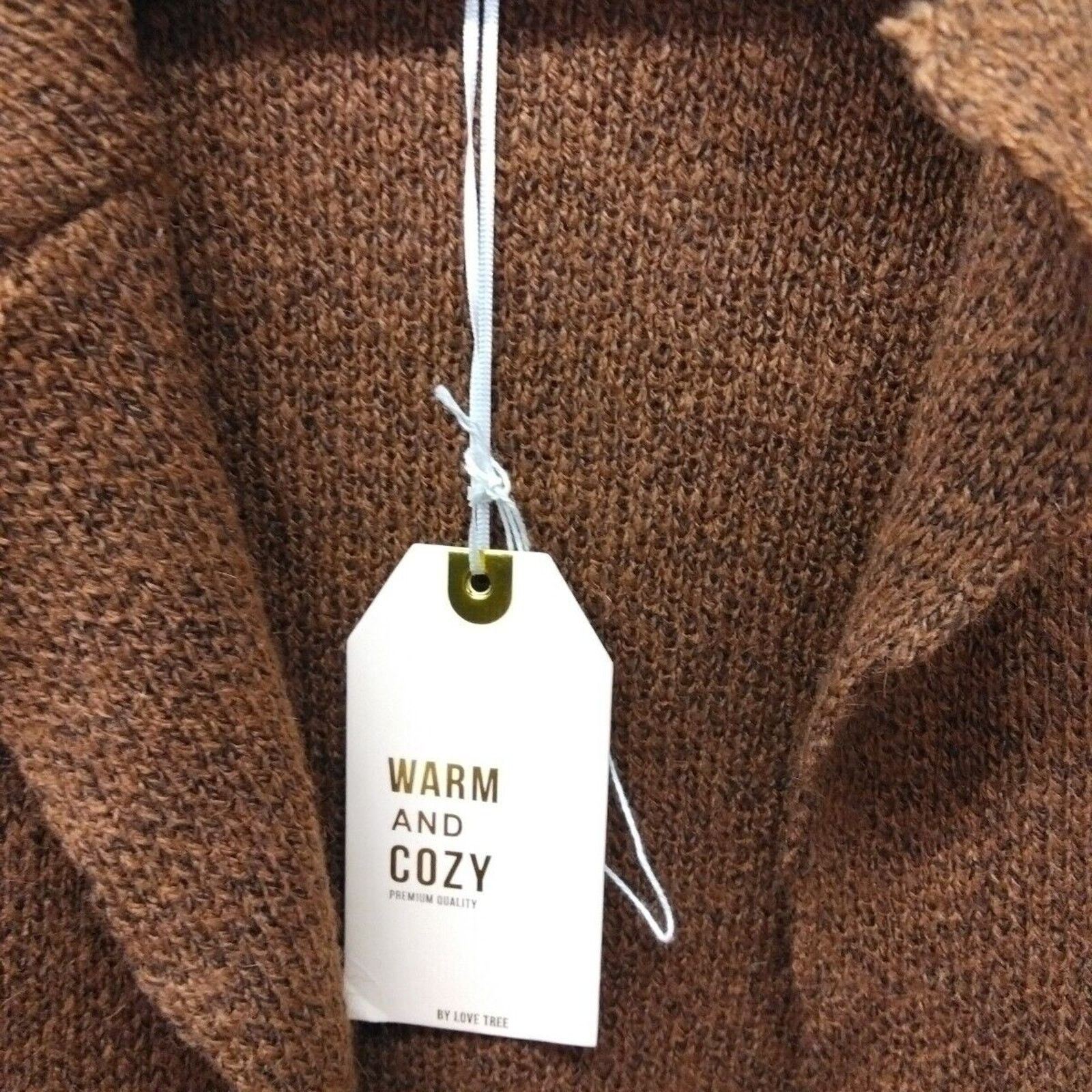 Other Love Tree Sweater Cardigan Terracotta Brown Open Small Size S / US 4 / IT 40 - 2 Thumbnail