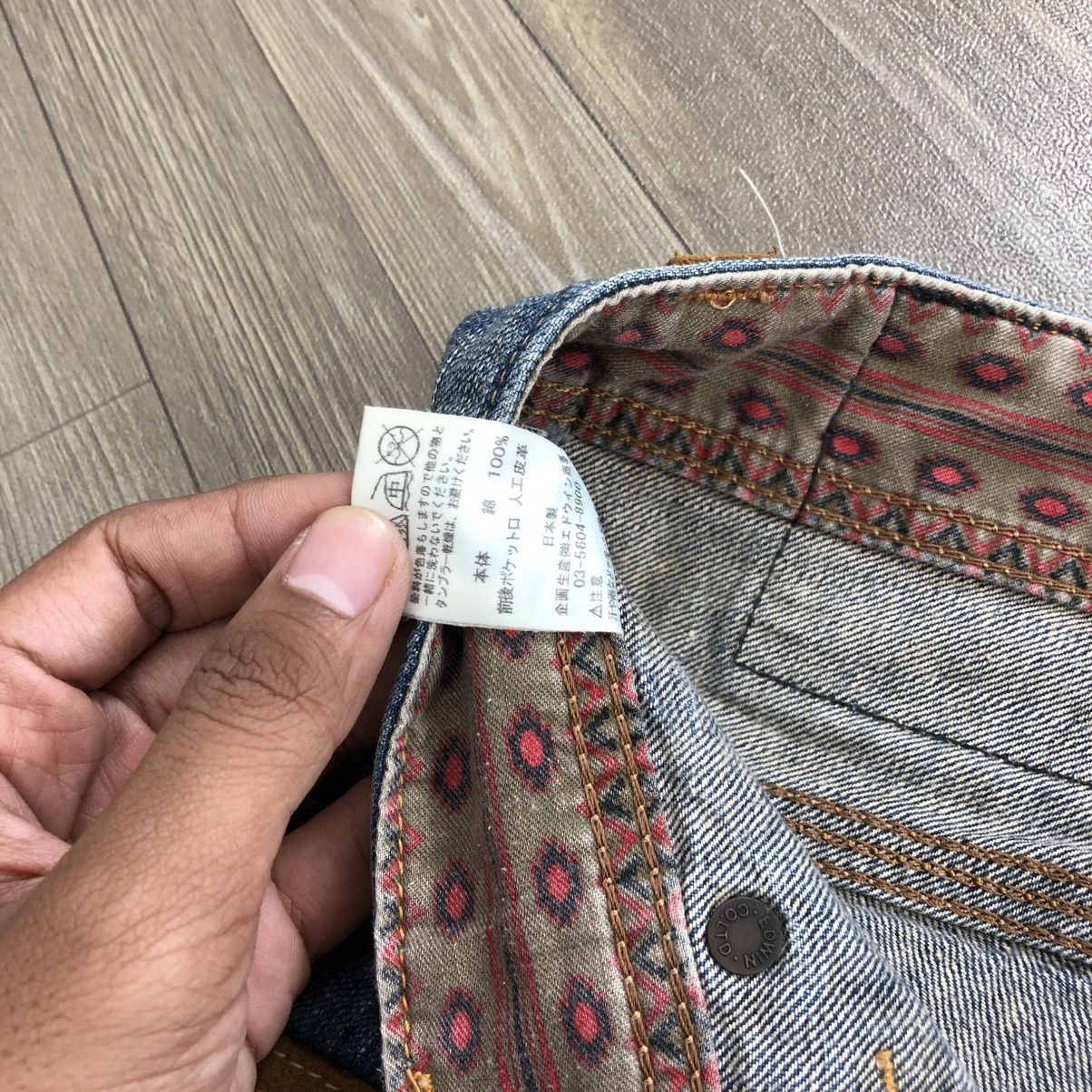 Edwin × If Six Was Nine × Japanese Brand 2000s Edwin Exclusive Vintage Nice Design Faded Jeans Y2K Size US 28 / EU 44 - 10 Thumbnail