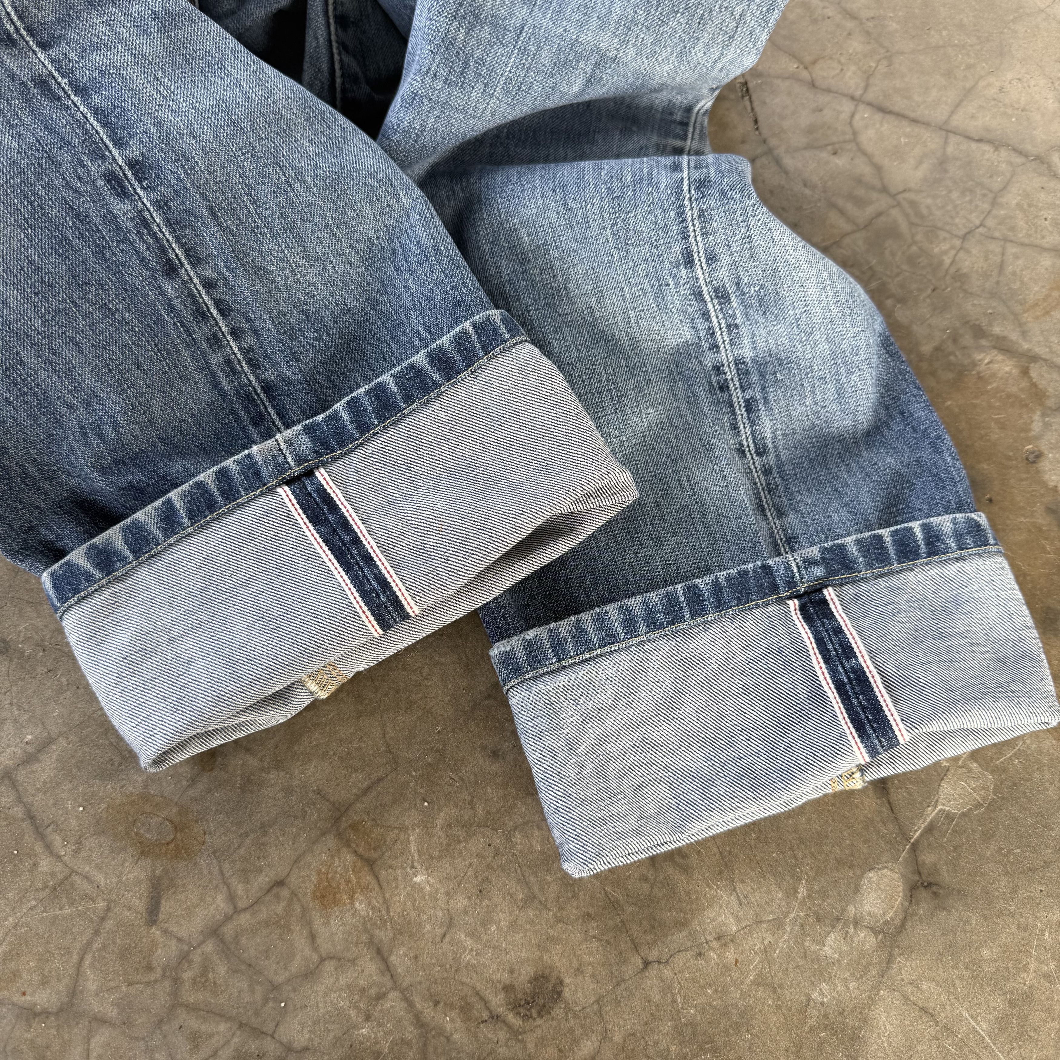Japanese Brand Vintage Japanese Selvedge Denim Faded Ripped Jean W33x30 Size US 32 / EU 48 - 11 Thumbnail