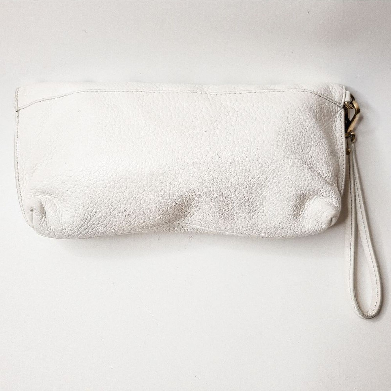 Fossil RARE Fossil White Beaded Preston Foldover Wristlet Pouch Size ONE SIZE - 5 Thumbnail