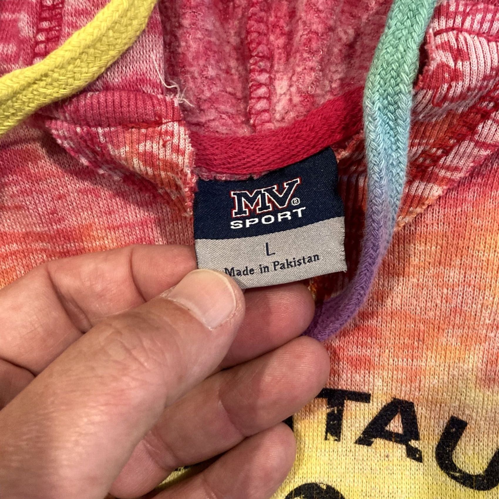 Vintage MV Sport Hoodie Women Women's Large Blue Bright Tie Dye Tie Dye Decorative - THE END Montauk Size L / US 10 / IT 46 - 3 Thumbnail