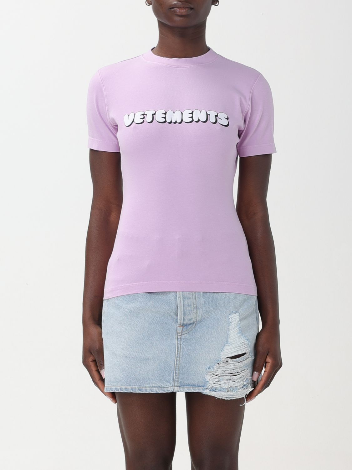 image of Vetements T-Shirt Woman Pink, Women's (Size Small)