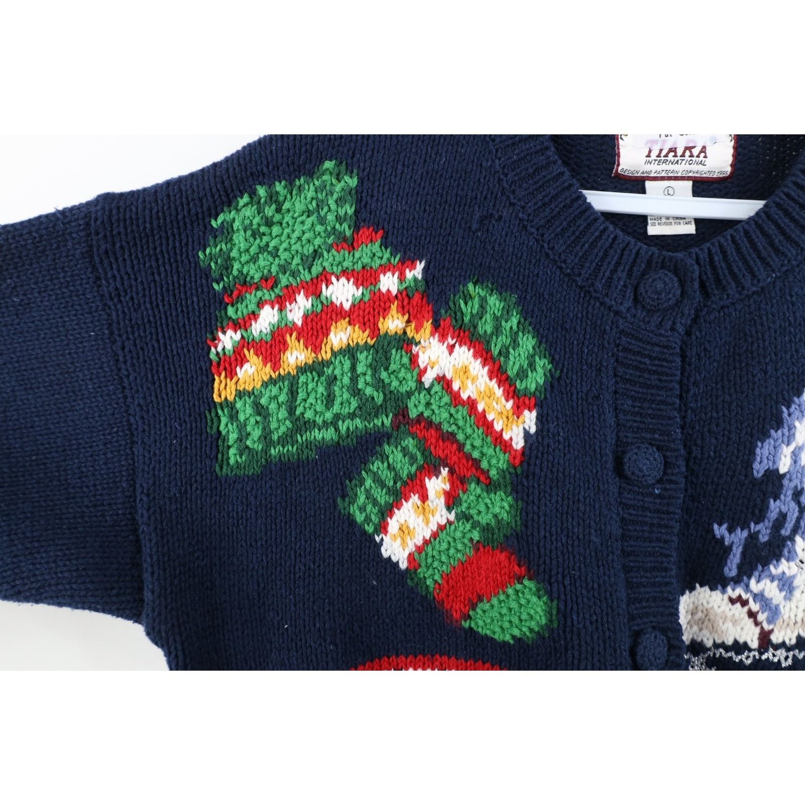 Vintage Vintage 90s Streetwear Heavy Christmas Cardigan Sweater Size L / US 10 / IT 46 - 9 Thumbnail