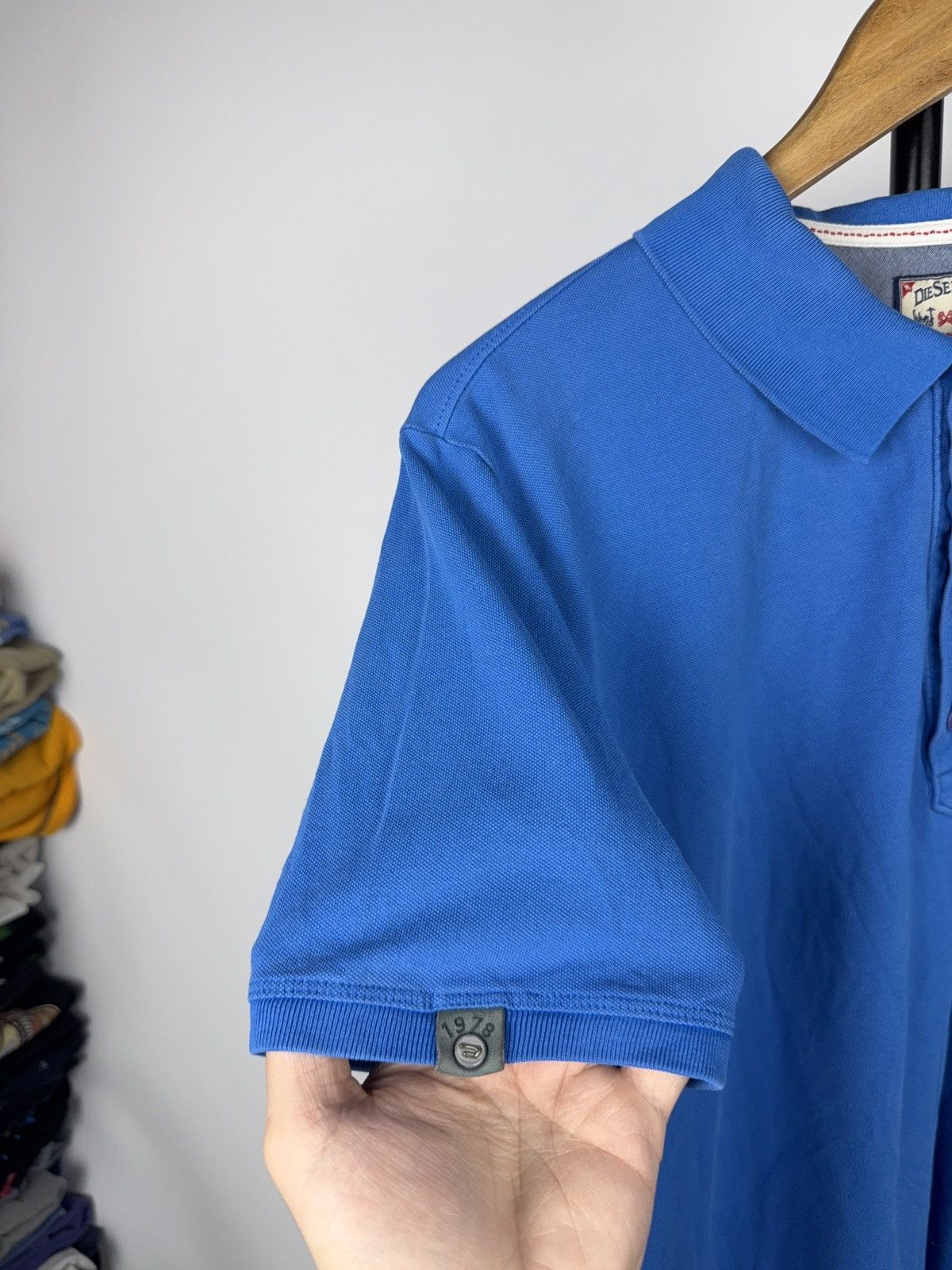 Diesel Retro 00s Diesel Blue Slim Fit Polo Shirt Workwear Logo XL Size US XL / EU 56 / 4 - 8 Thumbnail