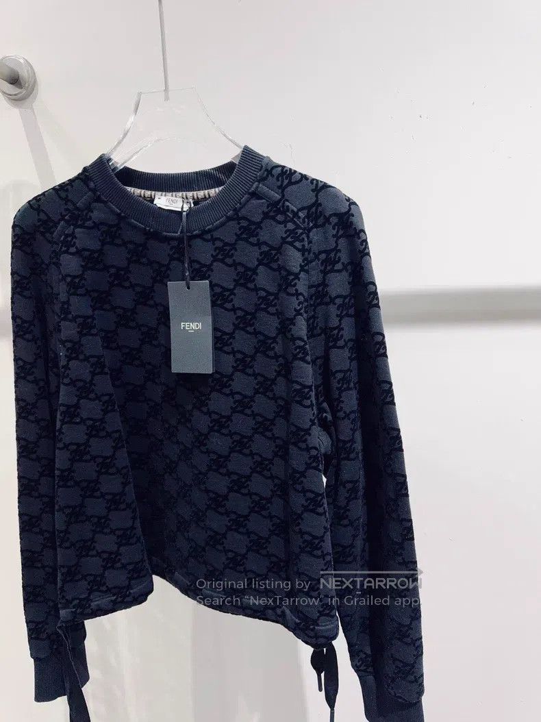 Fendi Fendi Flock Logo Hoodie Size S / US 4 / IT 40 - 4 Thumbnail