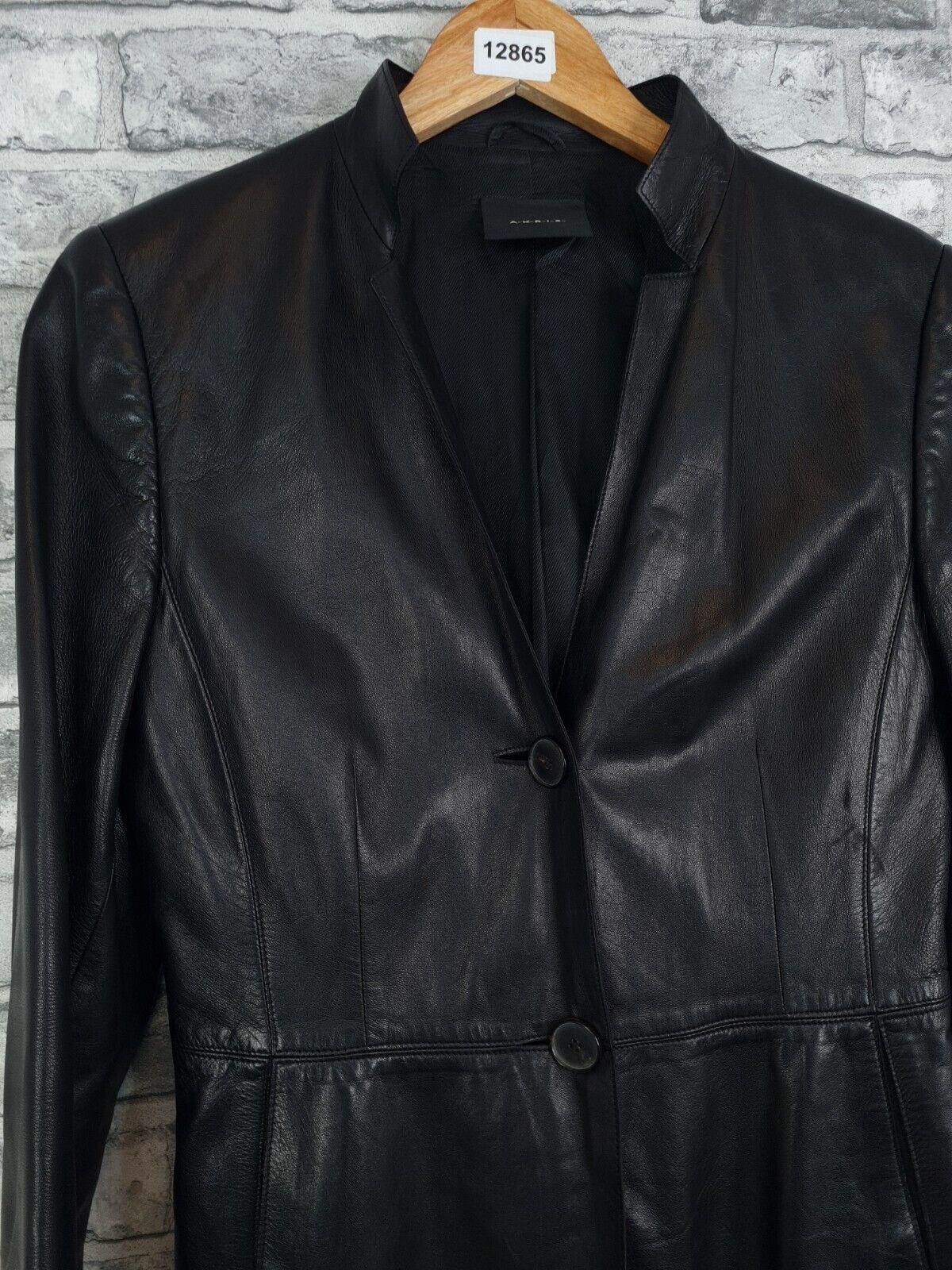 Akris Akris Leather Jacket UK 14 Black Coat Super Soft Size L / US 10 / IT 46 - 3 Thumbnail