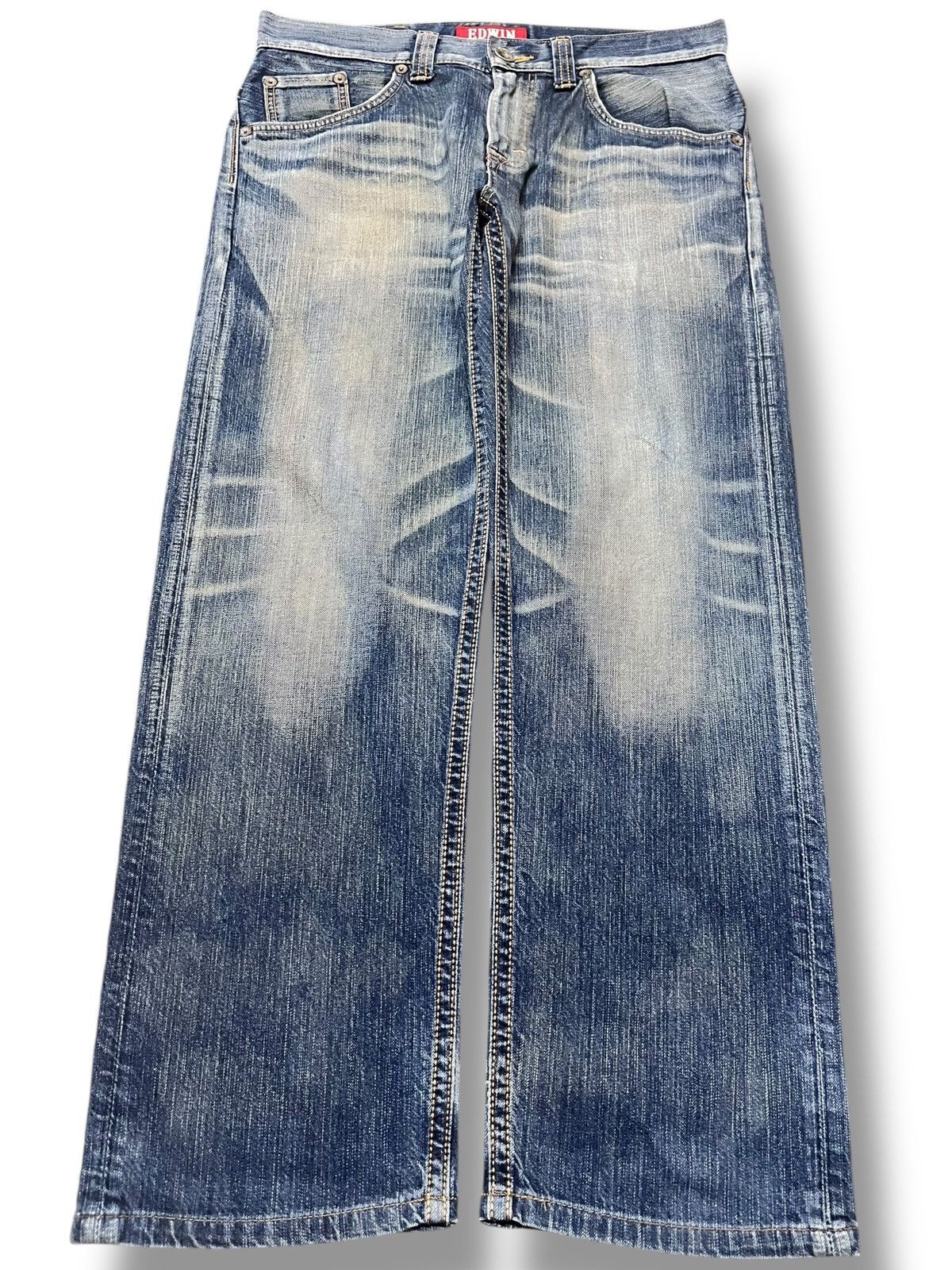 Edwin Vintage Edwin Exclusive Vintage Mudwash Whiskers Denim Size US 35 - 1 Thumbnail