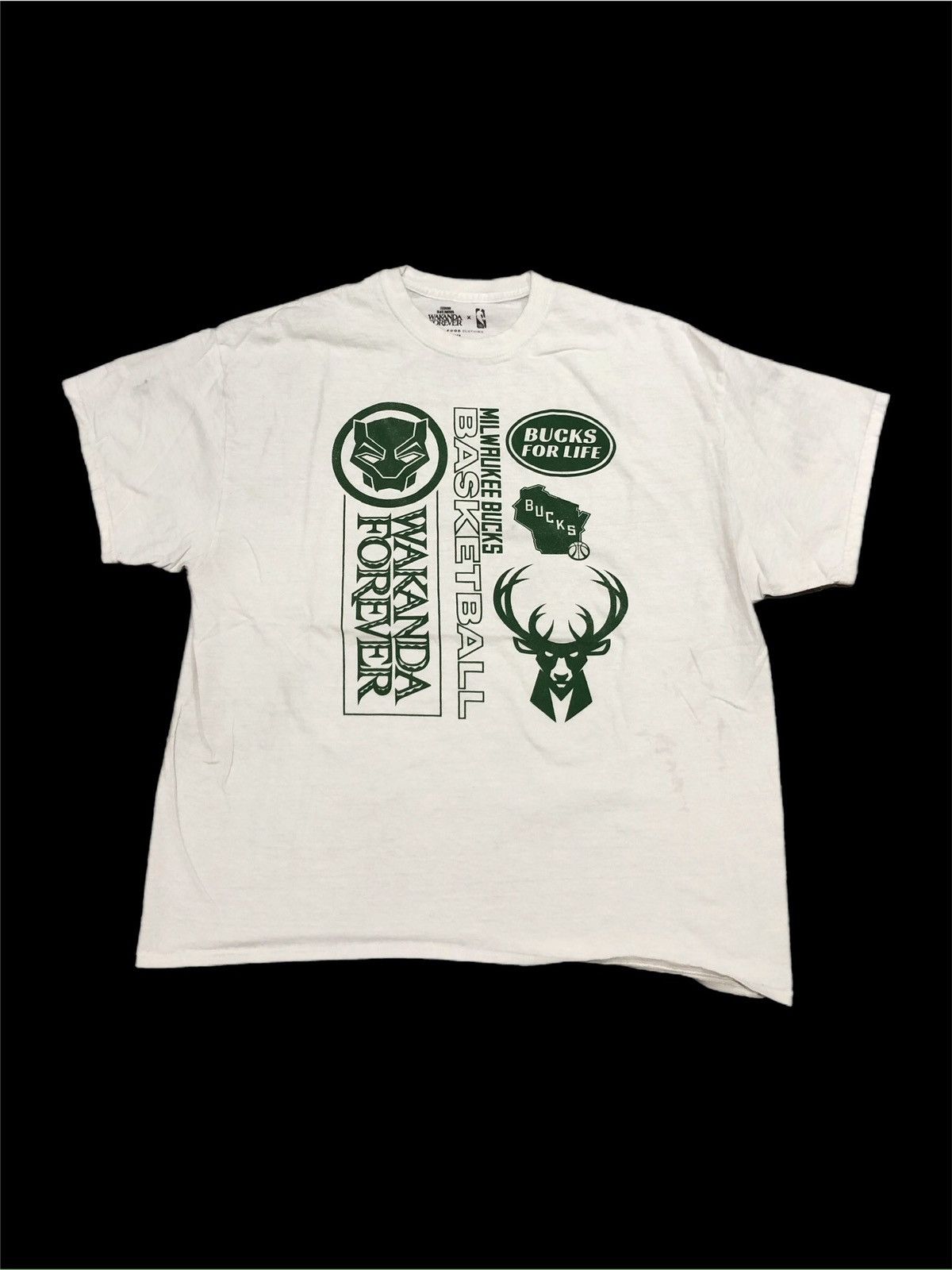 Junk Food × Marvel Comics × NBA Wakanda Forever Milwaukee Bucks Tee Size US XXL / EU 58 / 5 - 1 Thumbnail