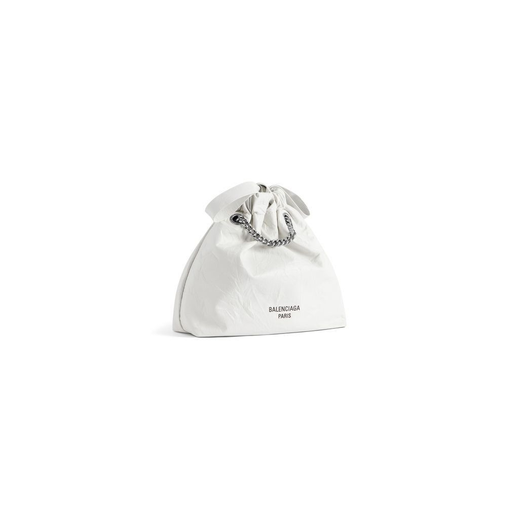Balenciaga o1tr1nto0126 Size: OS / Crush XS Tote Bag in White Size ONE SIZE - 1 Thumbnail