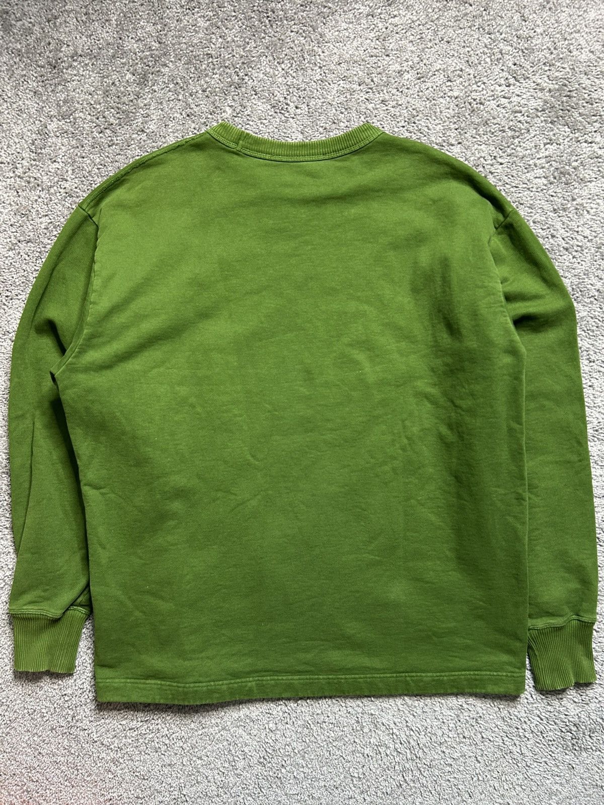 Acne Studios Acne Studios Organic Cotton Crewneck Bottle Green Oversized Size US M / EU 48-50 / 2 - 8 Thumbnail
