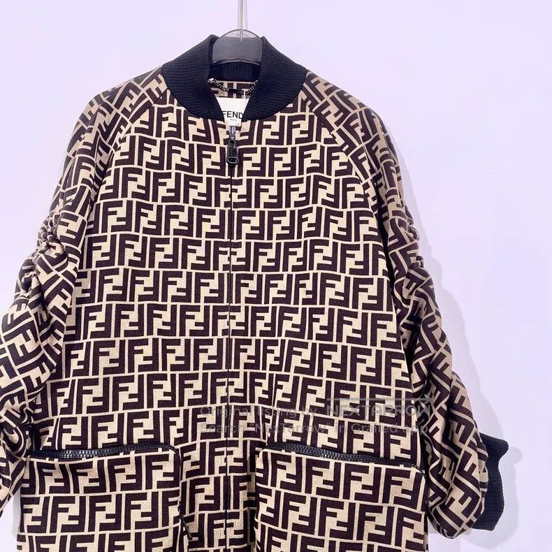 Fendi Fendi Double F Full Print Zipper Jacket Size XS / US 0-2 / IT 36-38 - 4 Thumbnail