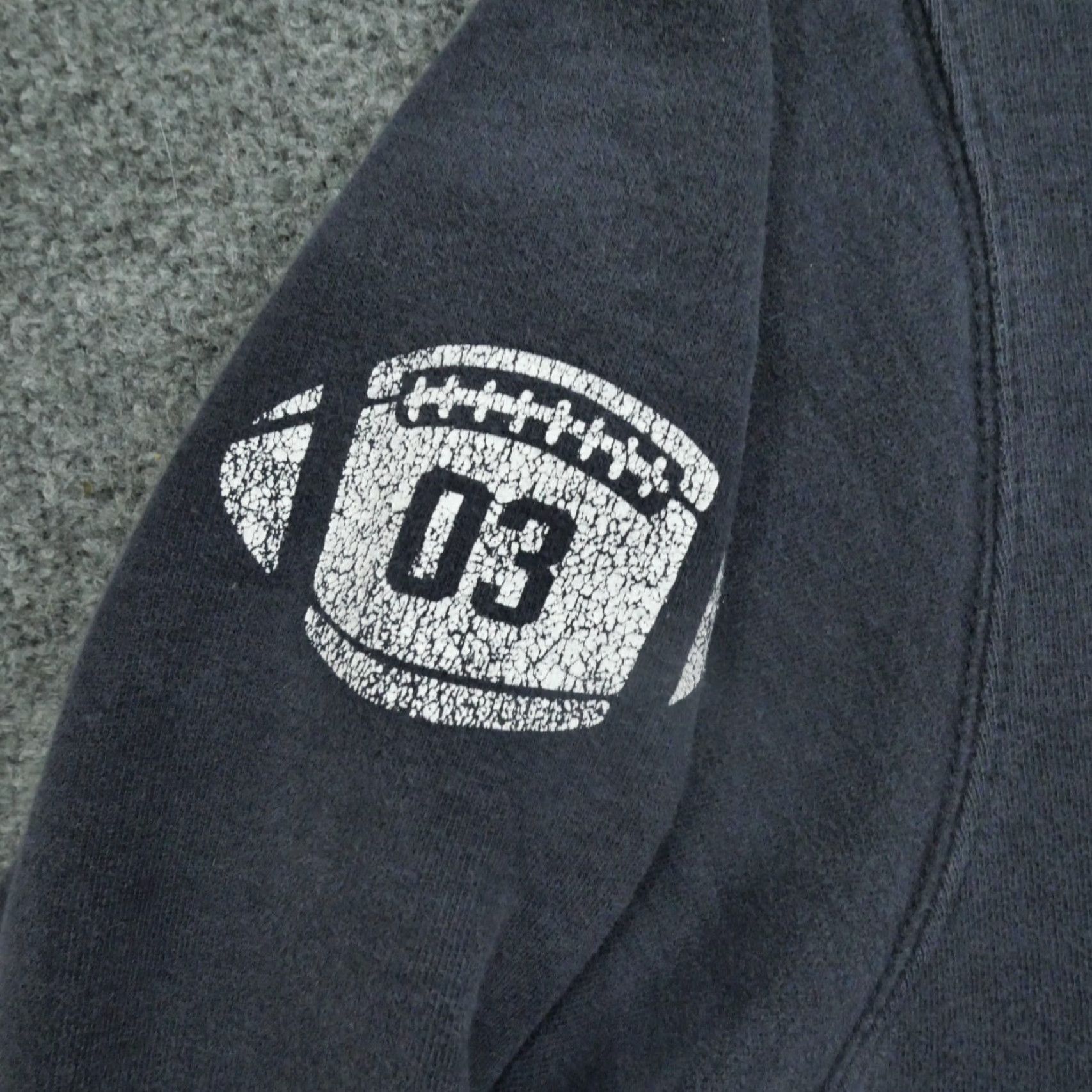 Aeropostale VINTAGE Aeropostale Hoodie Mens XL Blue Pullover Distressed Grunge Football 90s Y2K Logo Hooded Size US XL / EU 56 / 4 - 4 Thumbnail