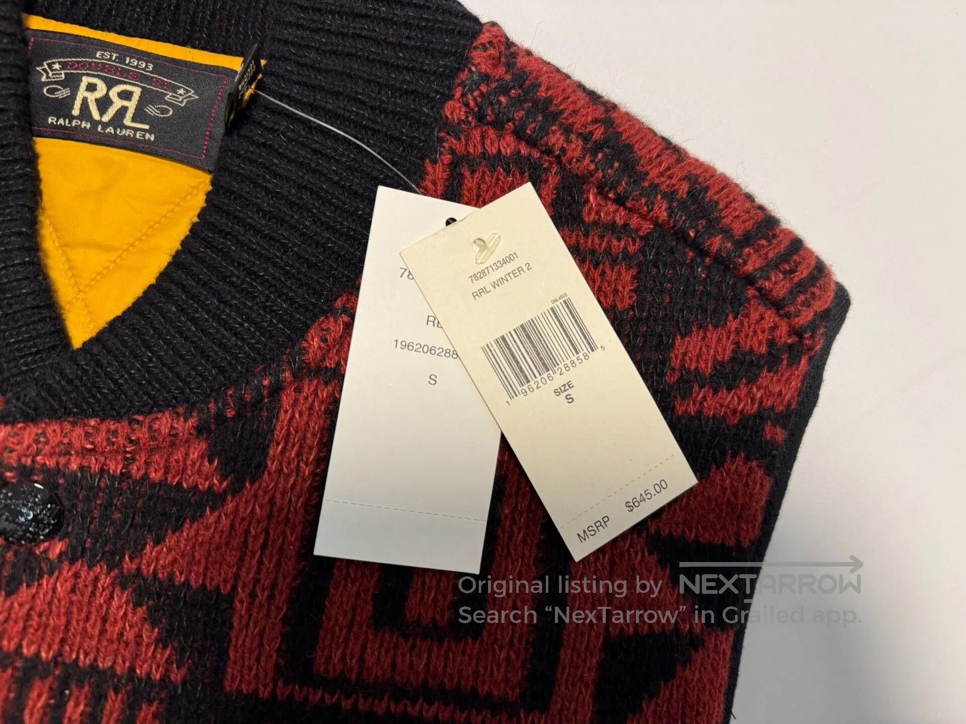 RRL Ralph Lauren rrl southwestern jacquard knit vest size s. Size US S / EU 44-46 / 1 - 2 Thumbnail