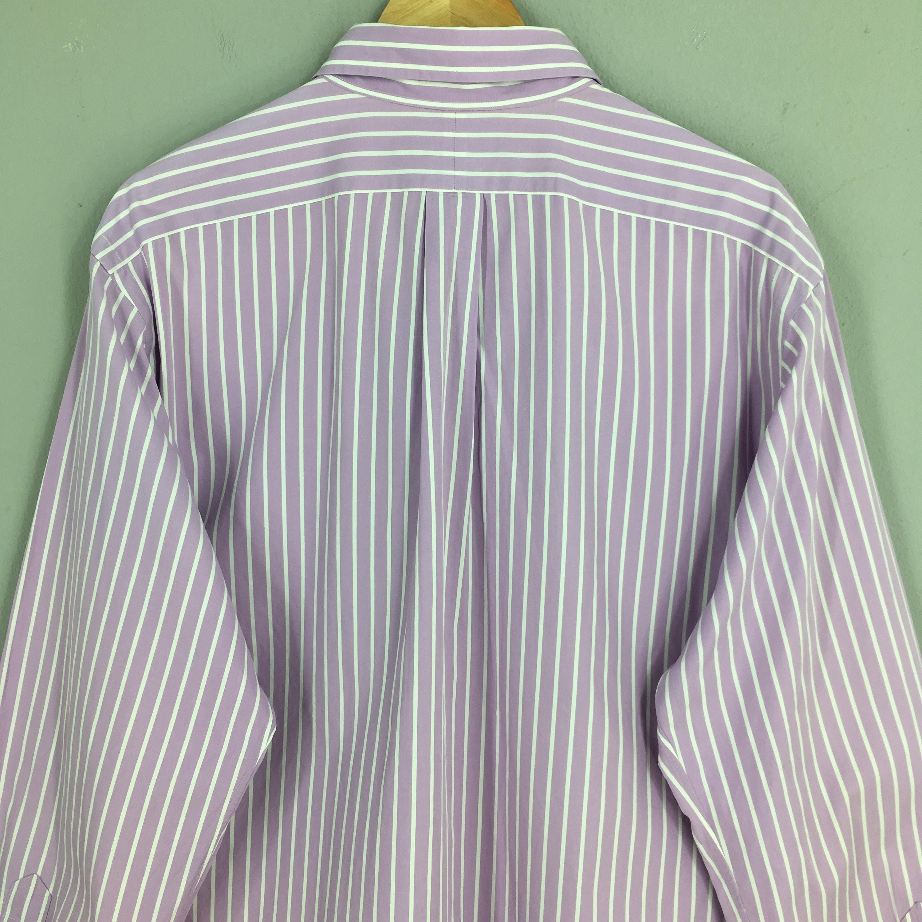 Polo Ralph Lauren × RRL Ralph Lauren × Ralph Lauren Vintage Polo Ralph Lauren Pink Striped Shirt 2XLarge Size US XXL / EU 58 / 5 - 7 Thumbnail