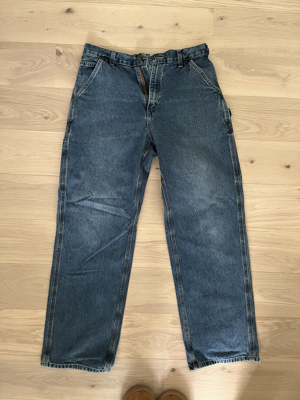 Carhartt Carhartt jeans blue workwear baggy loose fitting Size US 33 - 2 Thumbnail