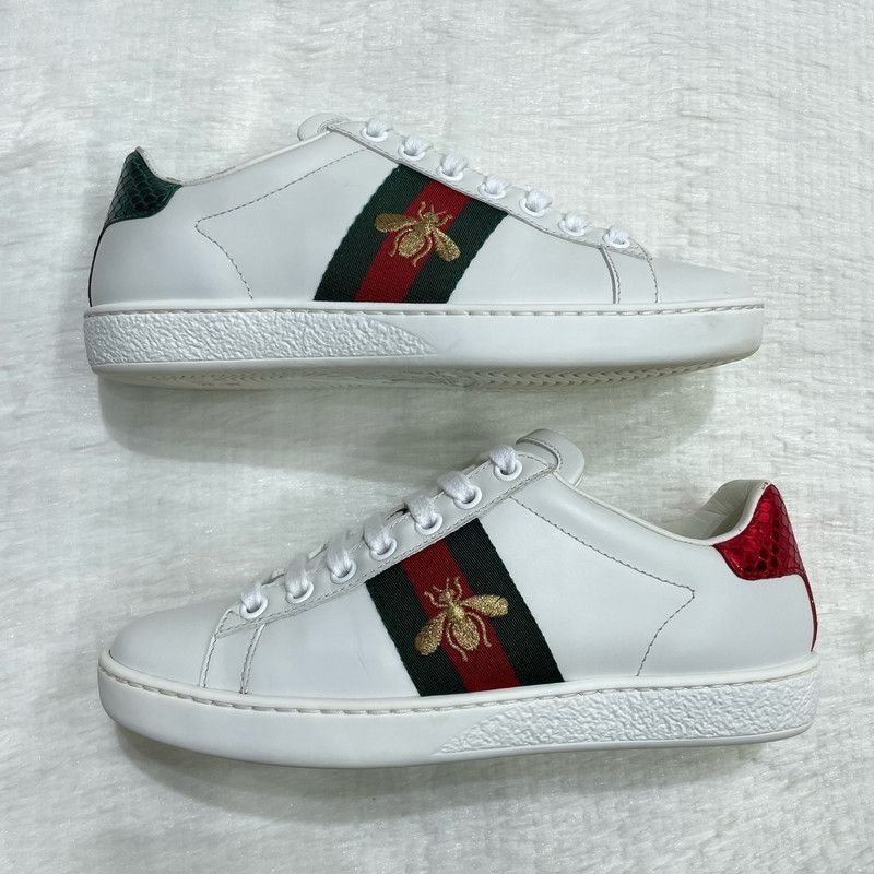 Gucci Gucci Ace Low-Top Sneakers with Bee Design Size US 4 / IT 34 - 3 Thumbnail