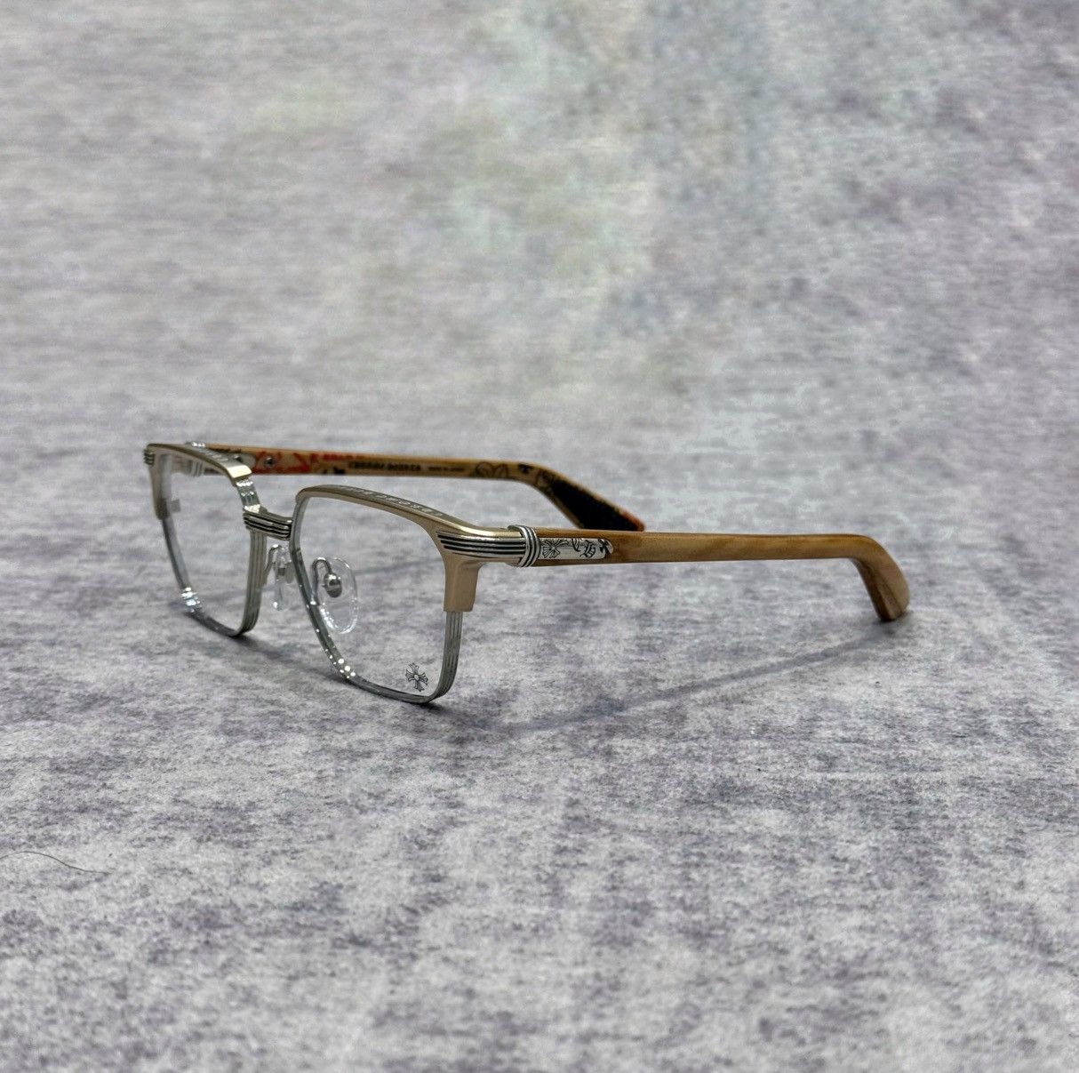 Chrome Hearts CHROME HEARTS BLAZIN MATTE GOLD PLATED/SHINY SILVER PLYWOOD Size ONE SIZE - 1 Thumbnail