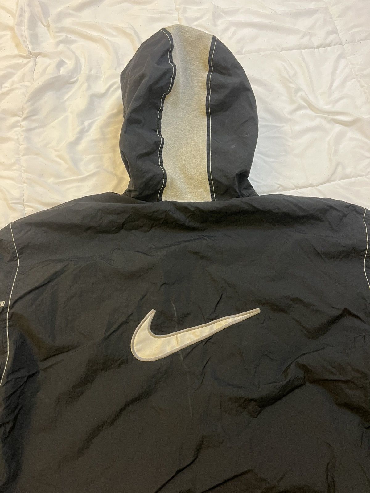 Nike × Vintage Vintage 90’s NIKE Big Check Zip-Up Jacket Size US L / EU 52-54 / 3 - 3 Thumbnail