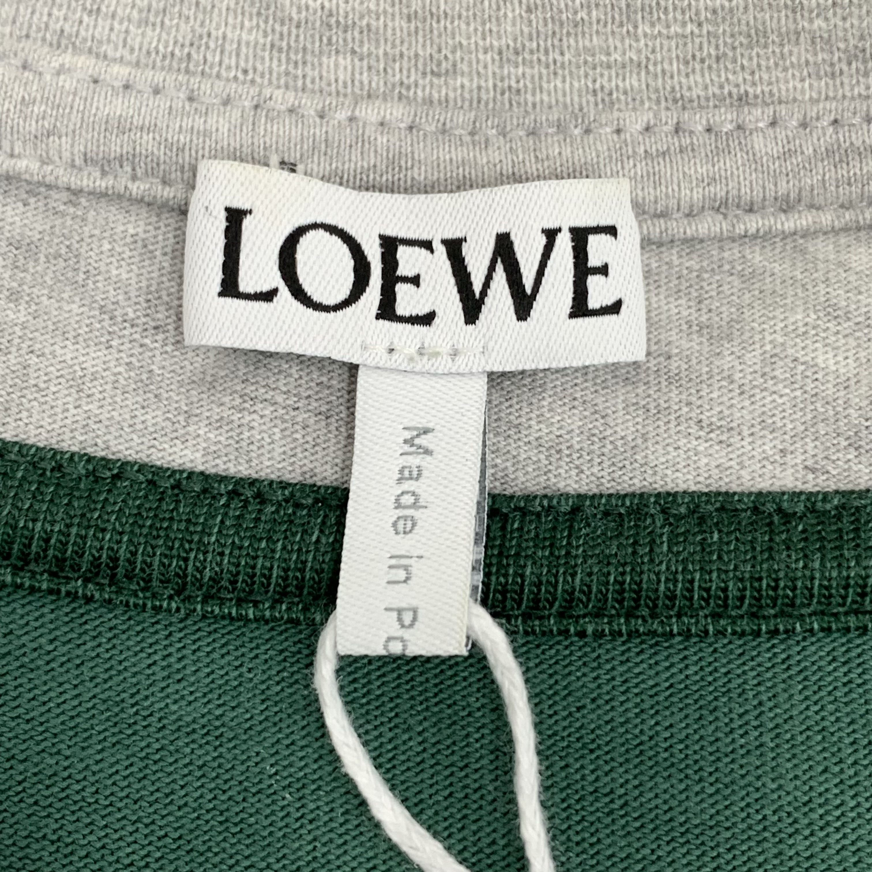 Loewe Loewe Logo Patch Two-in-One Cotton T-Shirt Dark Green (L) Size US L / EU 52-54 / 3 - 5 Thumbnail
