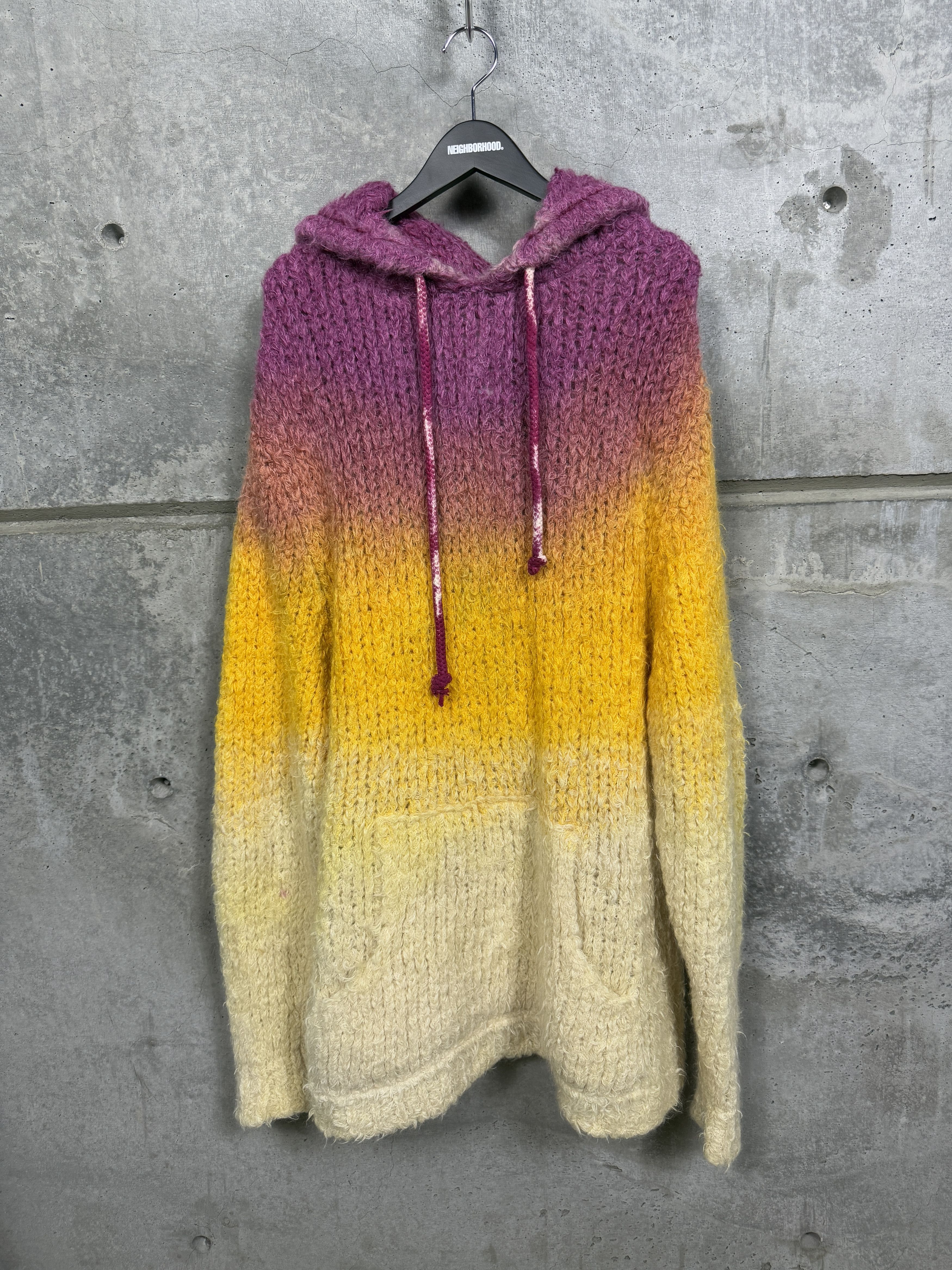 Camp High Mohair Ombre Knit Hoodie