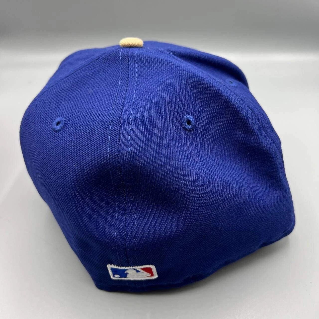 New Era Los Angeles LA Dodgers Hat Men 7 3/8 Blue Brown MLB Fitted Size ONE SIZE - 5 Thumbnail