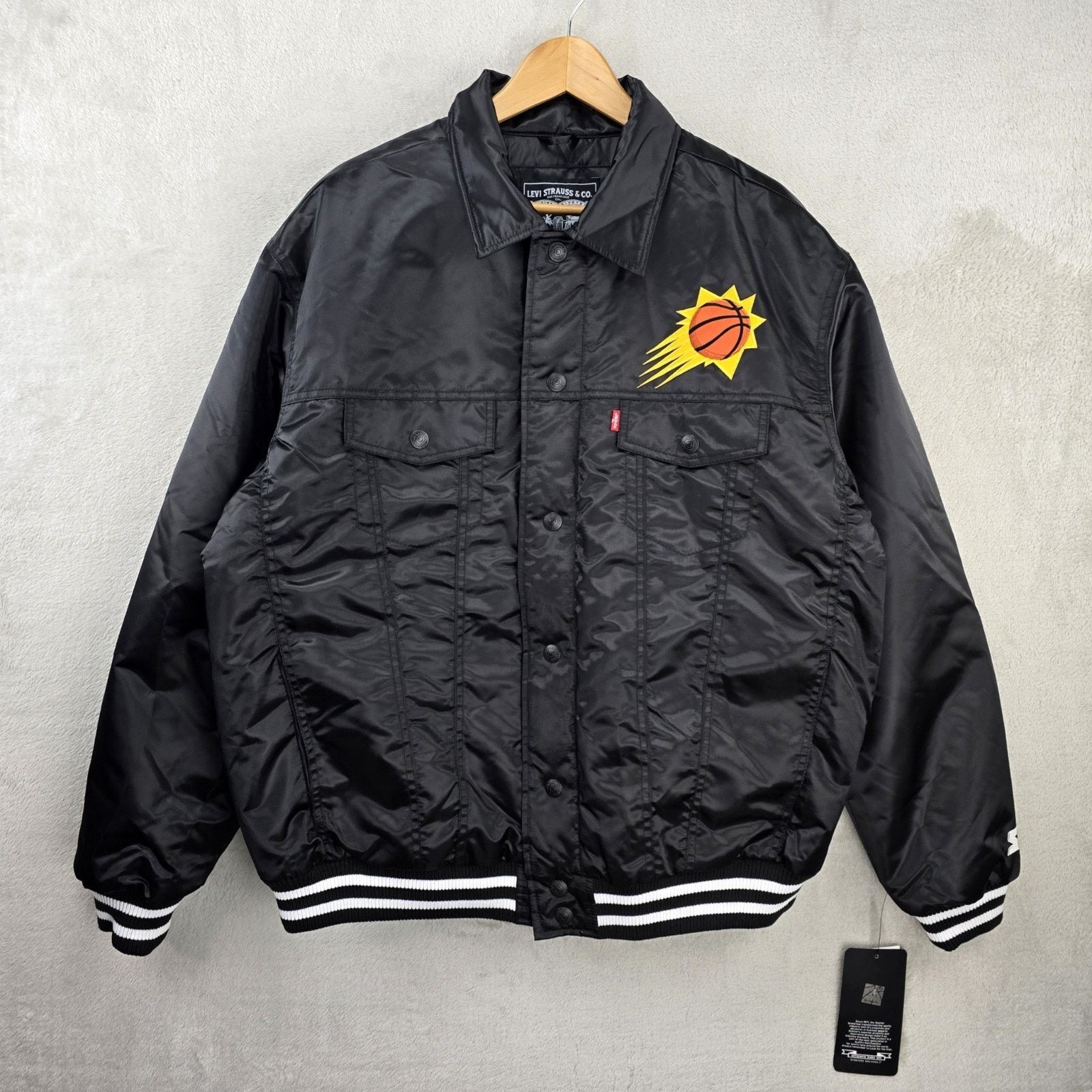 Starter x Levi's Phoenix Suns Jacket Mens XL Trucker Satin