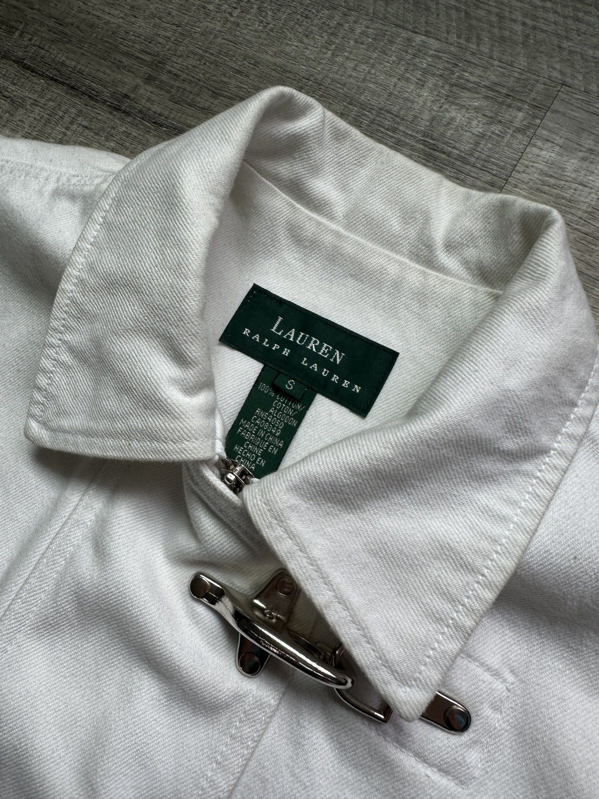 Ralph Lauren Vintage White Denim Fireman Jacket Size: Small (S) Size US S / EU 44-46 / 1 - 2 Thumbnail