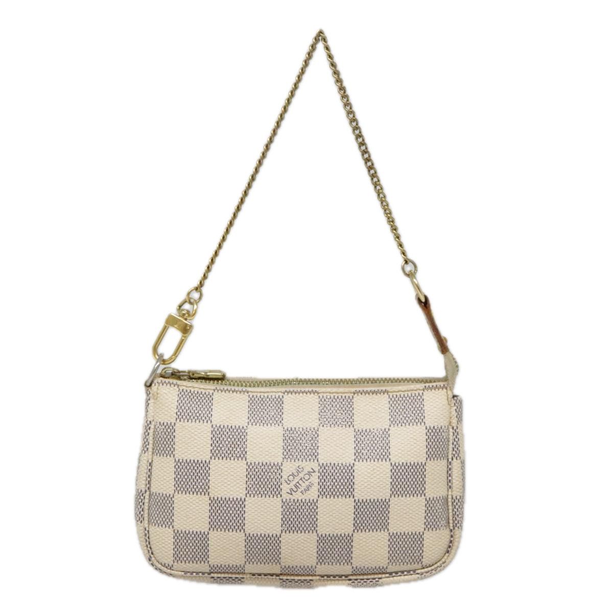 Louis Vuitton Pochette Accessoire White Canvas Clutch Bag (Pre-Owned) Size ONE SIZE - 1 Thumbnail