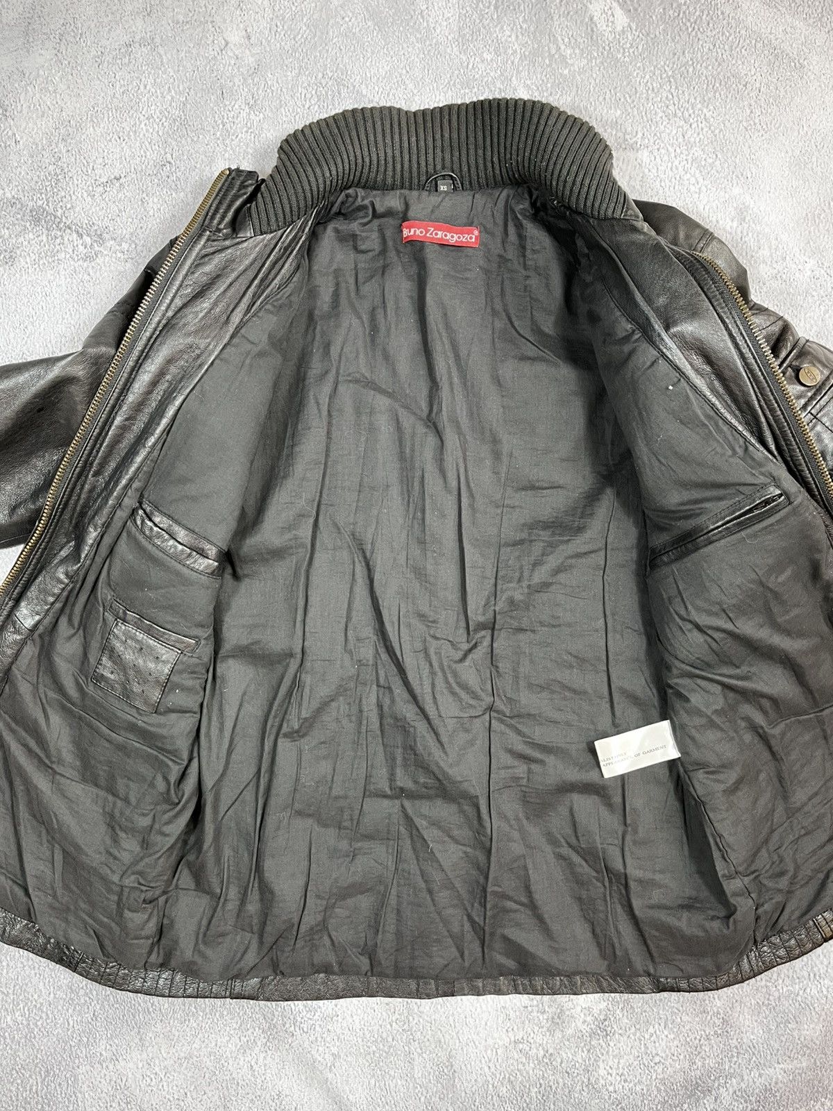Vintage Vintage 90s Aviator style Leather Flight jacket military Size US XS / EU 42 / 0 - 7 Thumbnail