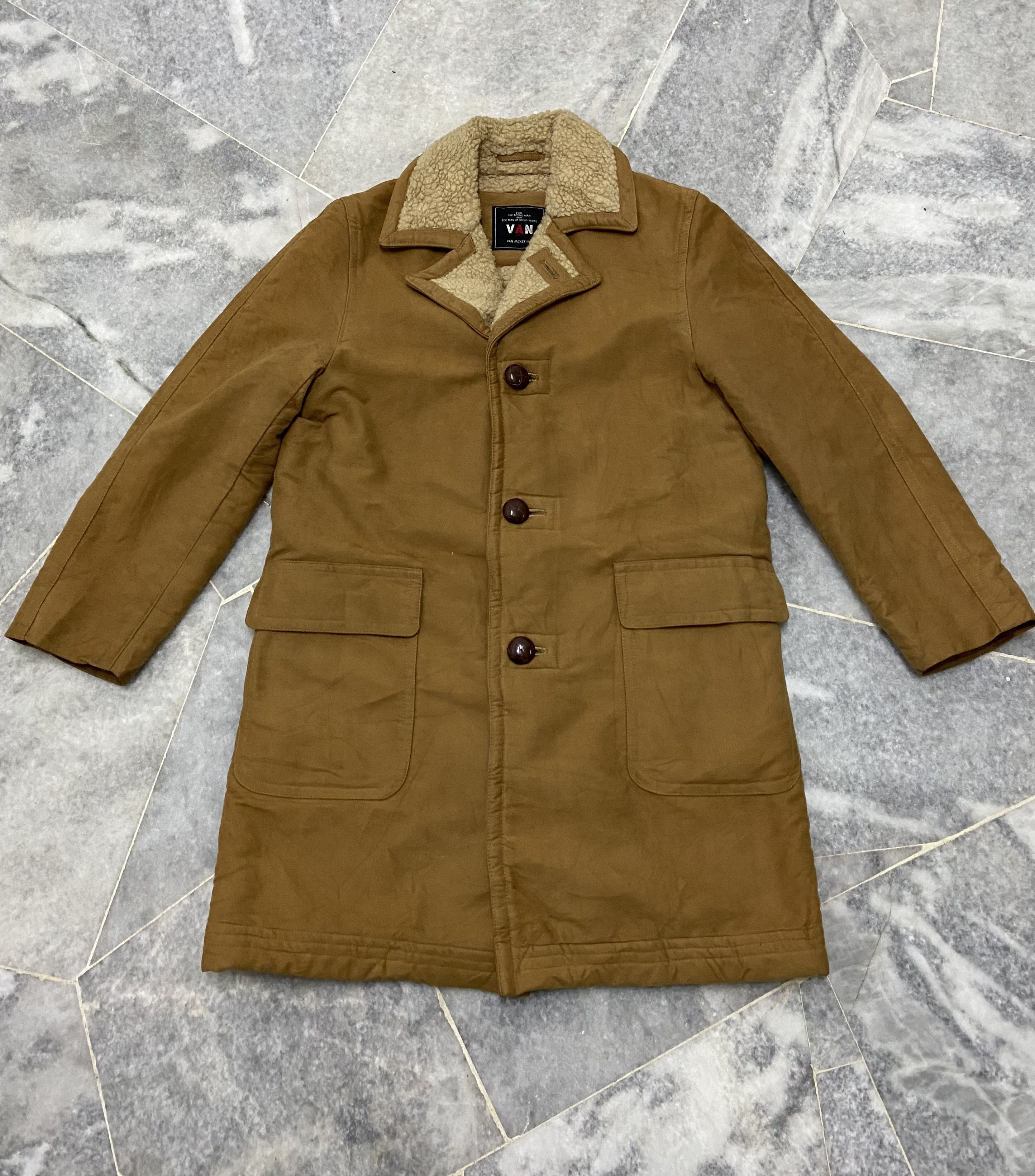 Japanese Brand Van Jac Shearling Suede Jacket Size US M / EU 48-50 / 2 - 1 Thumbnail